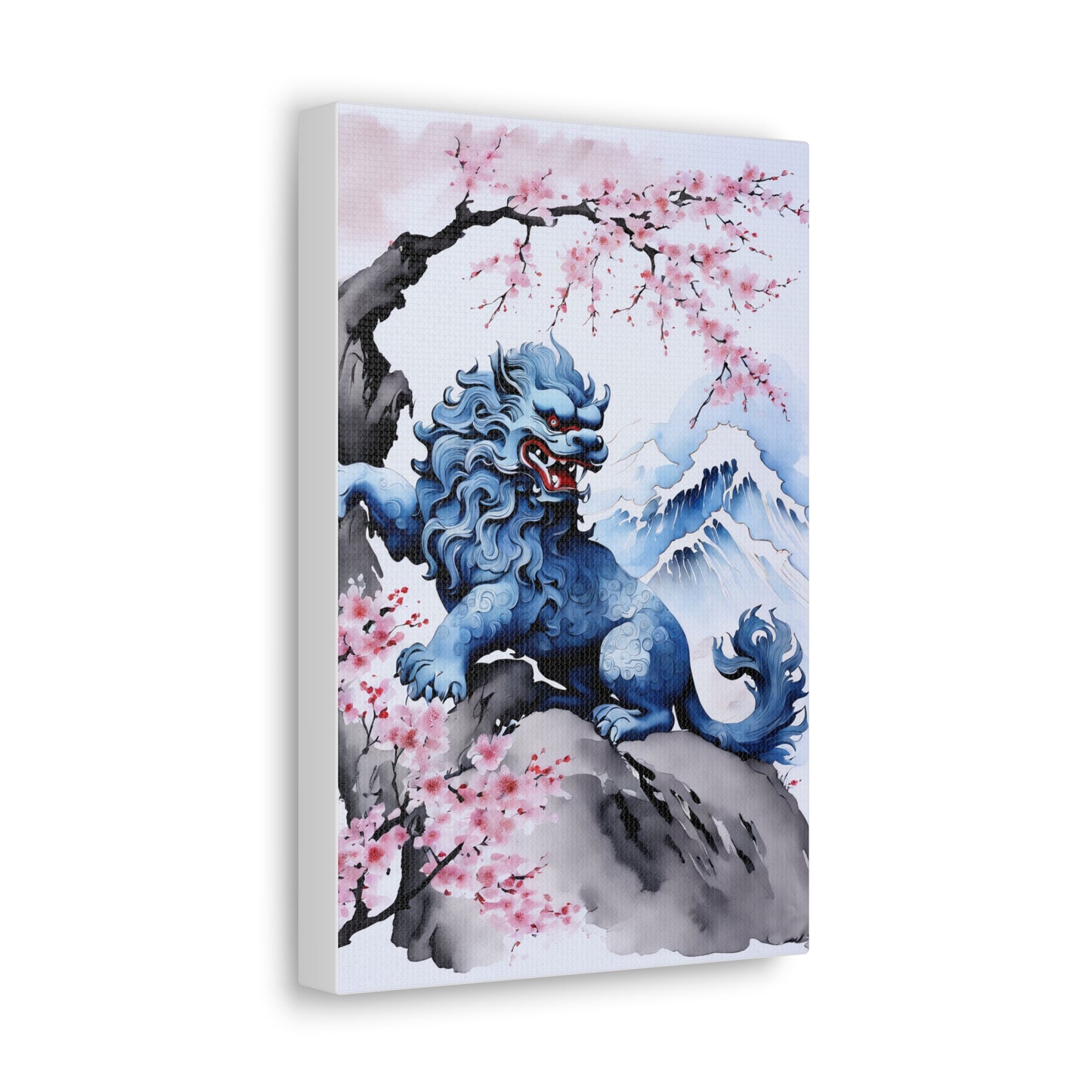 Sumi-e Art - Komainu • Traditional Japanese Art on high quality Canvas