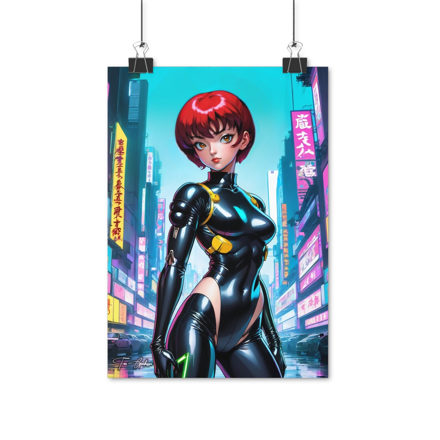 Cyberpunk Ranma Chan - Anime Art on high quality poster