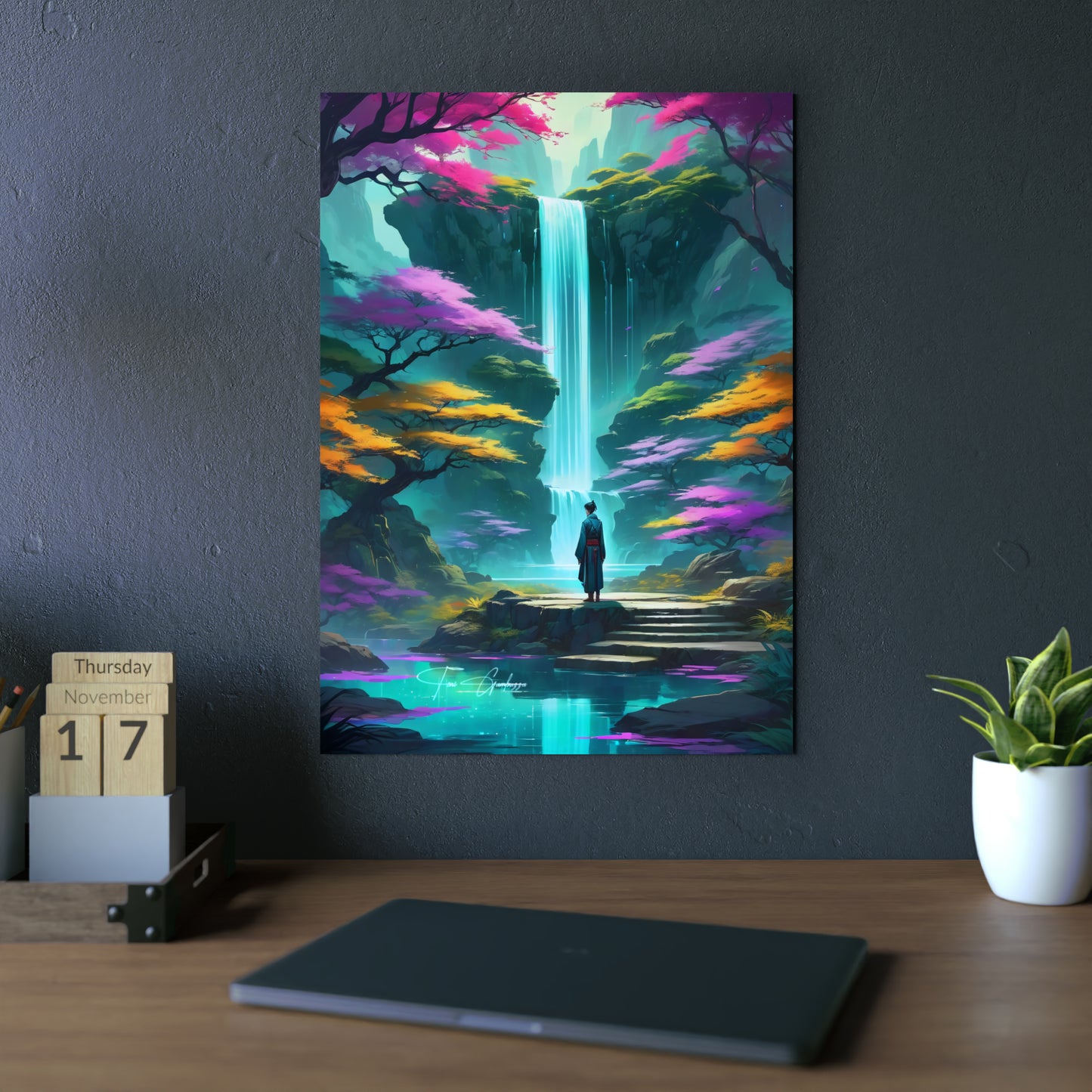 Zen Reflections: Flow 🇩🇪 GER Shipping - Anime Art on Metal Poster