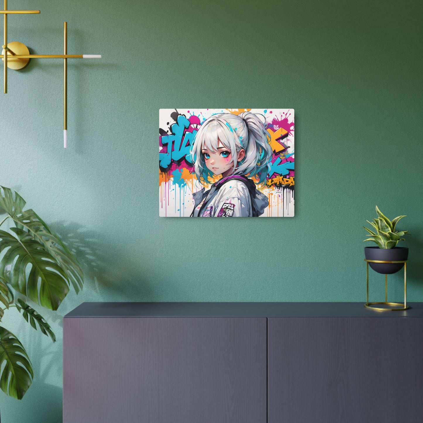 Manga Mural: Mariko 🇺🇸 US Shipping - Anime Graffiti Art on Metal Poster