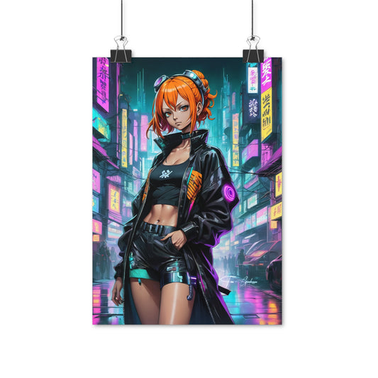 Cyberpunk Nami - Anime Art on high quality poster