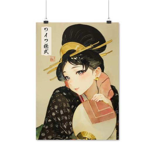 Ukiyo-e Art - Waifu Style • Traditional Japanese Art on high quality poster