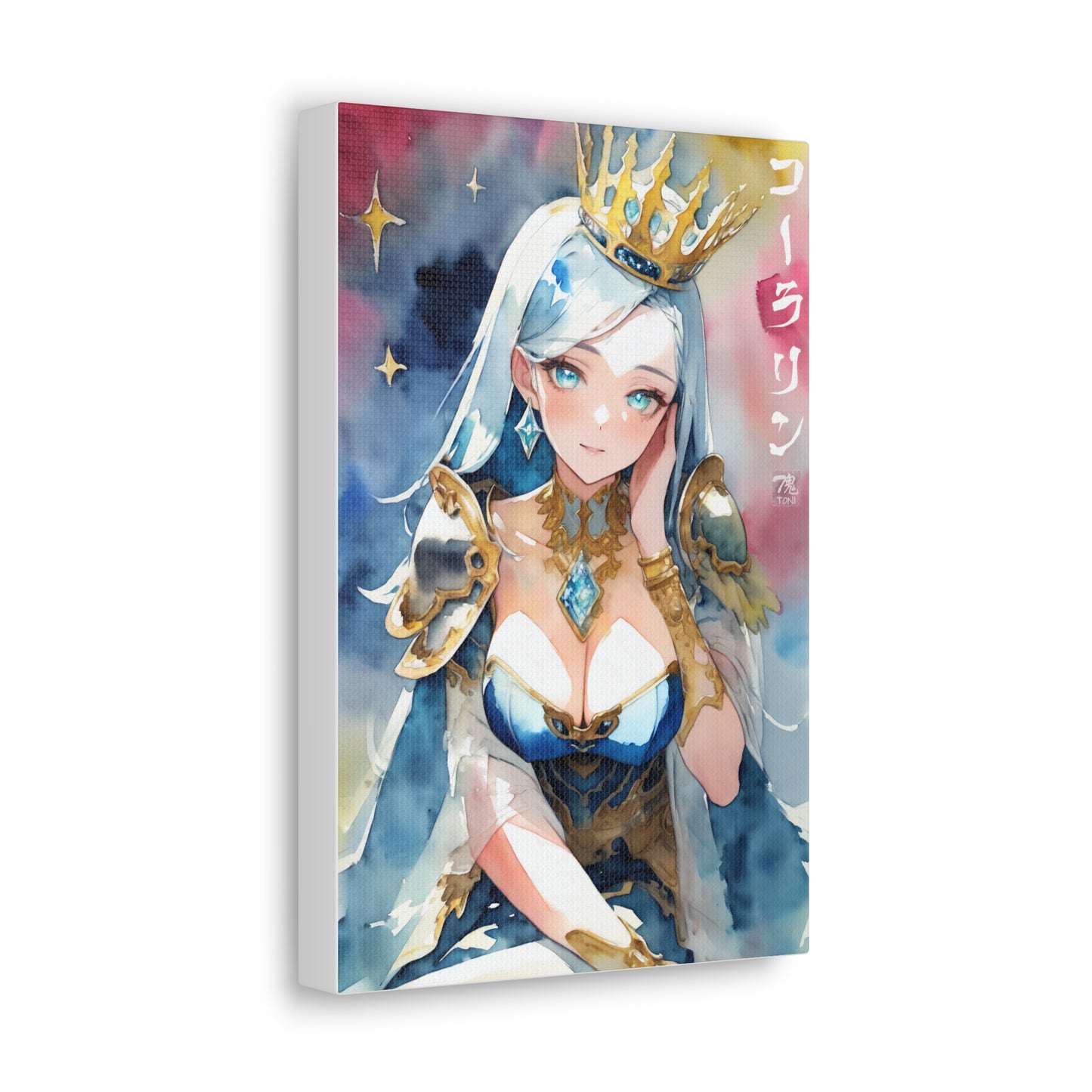 Queen Coraline - Watercolor Anime Art on high quality Canvas