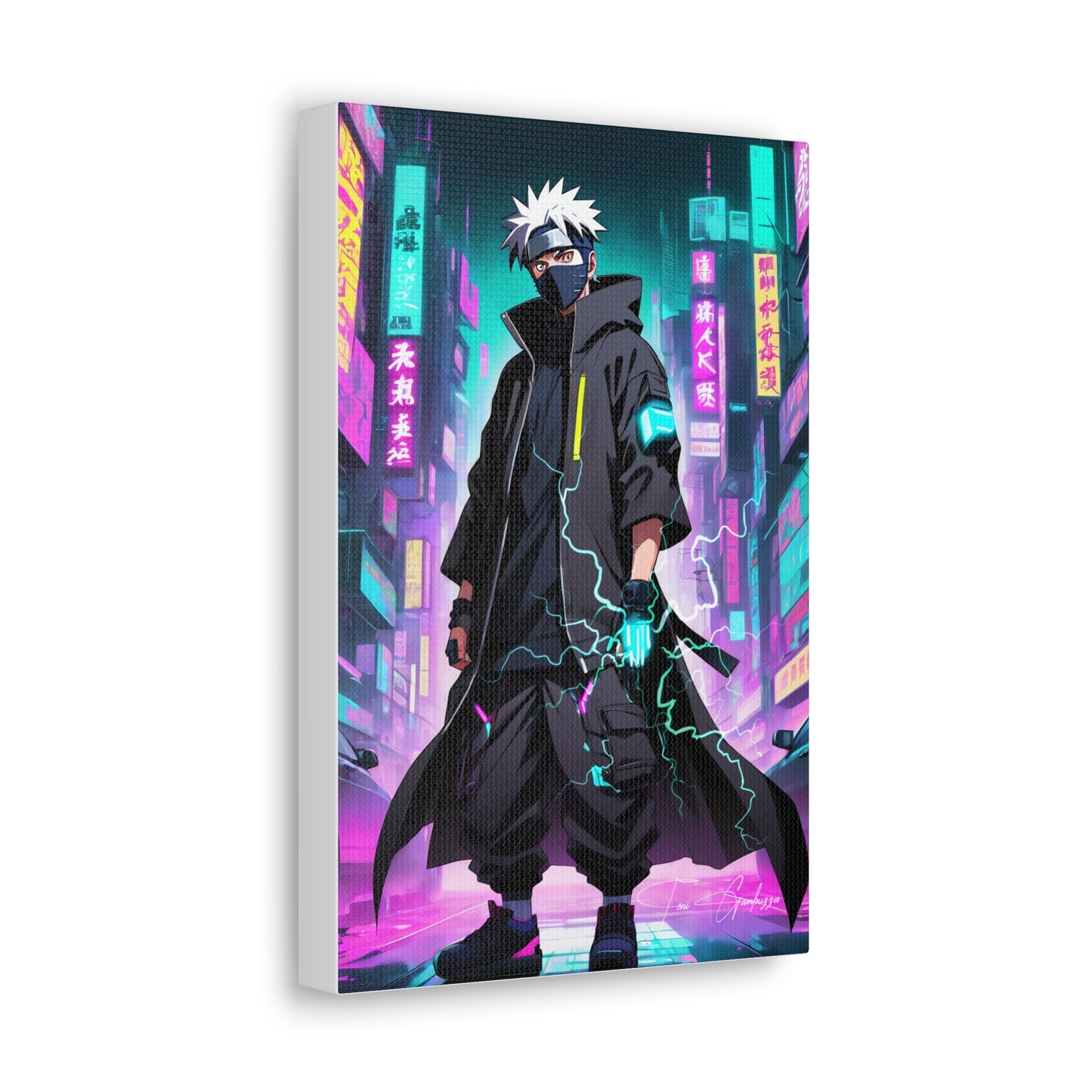 Cyberpunk Kakashi - Anime Art on high quality Canvas