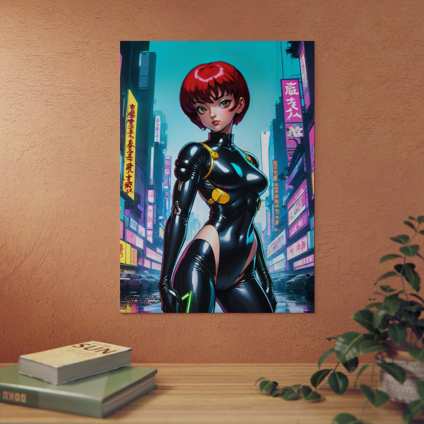 Cyberpunk Ranma Chan 🇩🇪 GER Shipping - Anime Art on Metal Poster