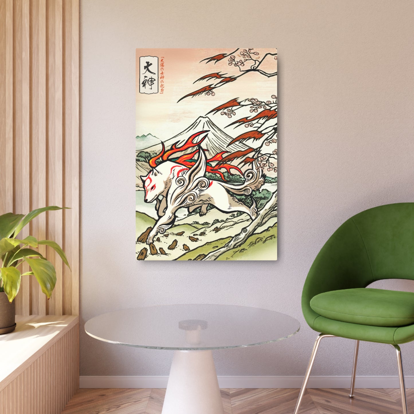 Ukiyo-e Art - Okami 🇺🇸 US Shipping - Traditional Japanese Art on Metal Poster