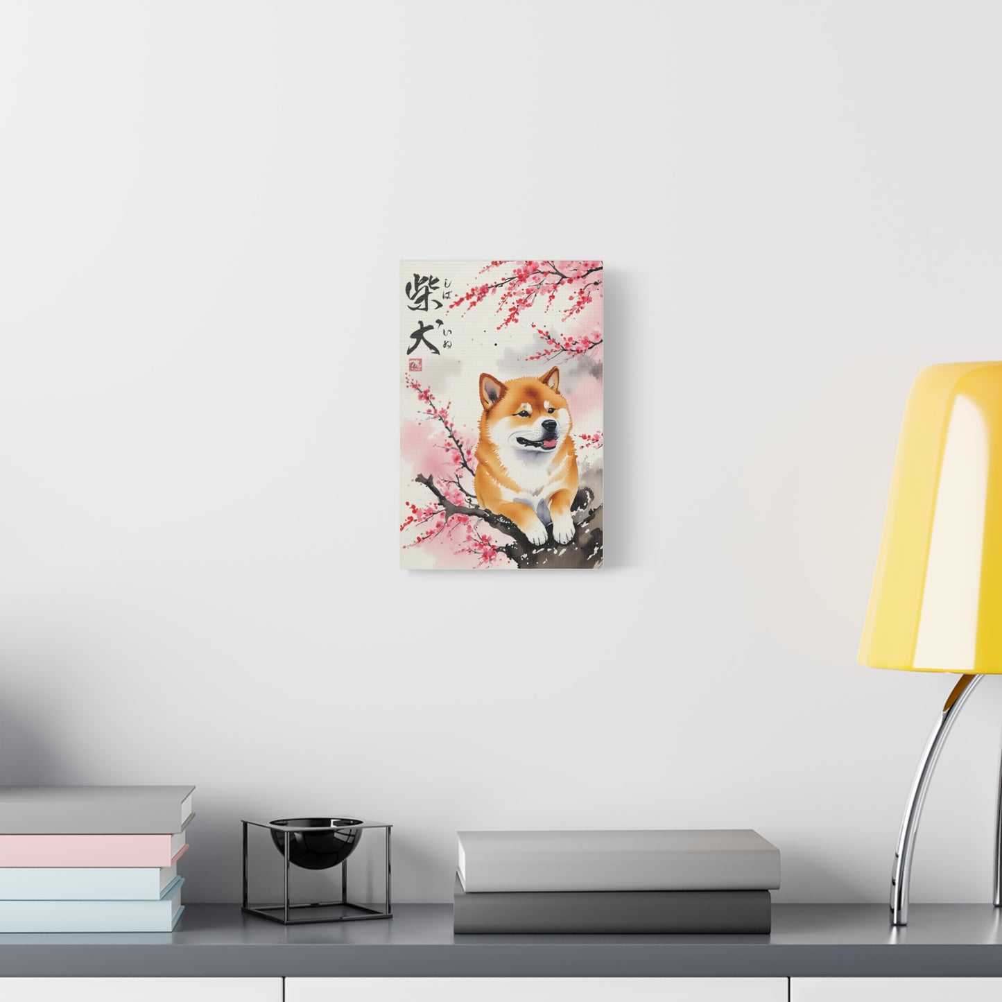 Sumi-e Art  - Shiba Inu • Traditional Japanese Art on high quality Canvas