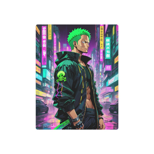 Cyberpunk Zoro 🇺🇸 US Shipping - Anime Art on Metal Poster