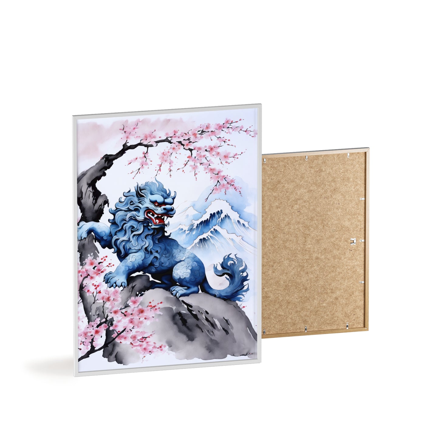 Sumi-e Art - Komainu • Traditional Japanese Art • Framed