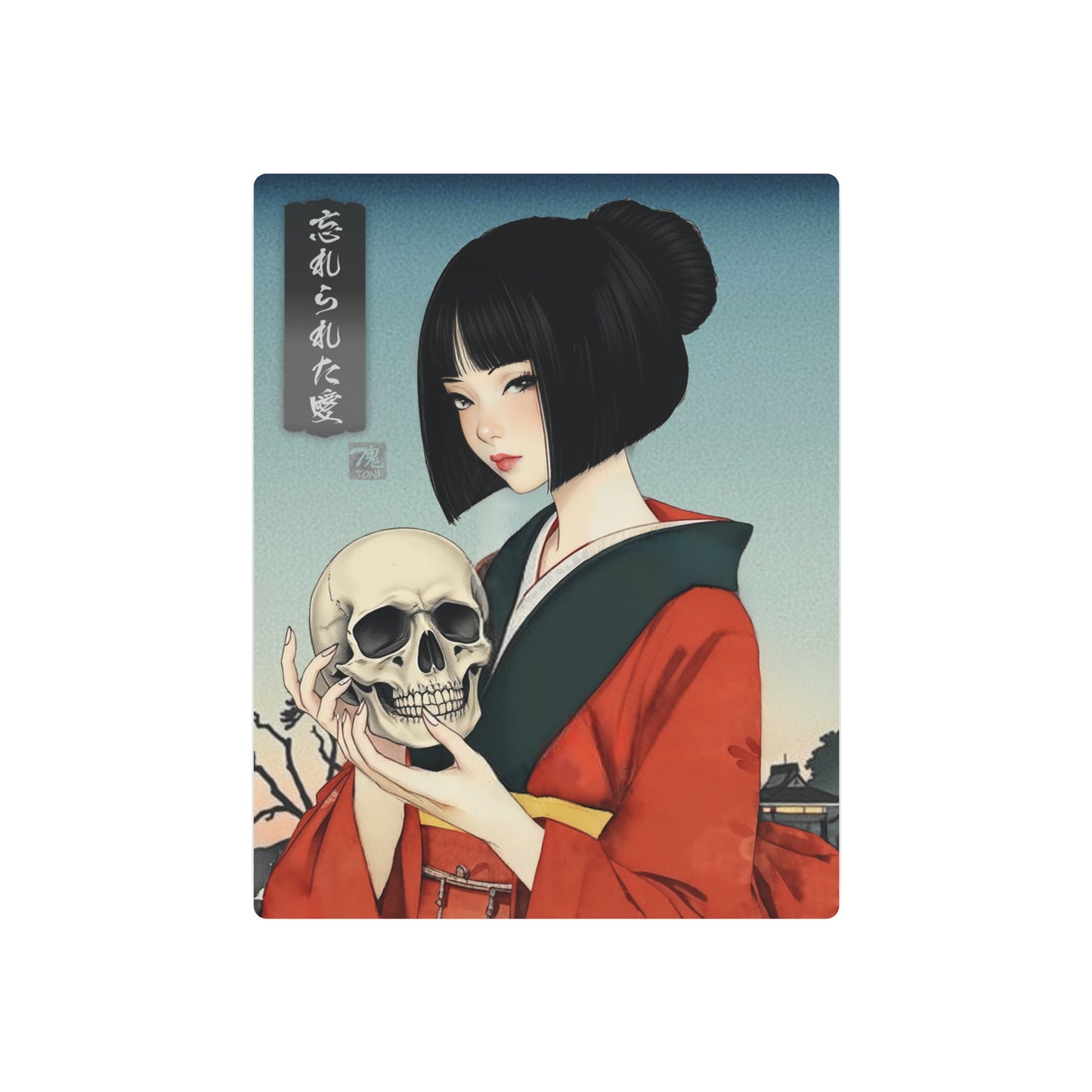 Ukiyo-e Art - Forgotten love 🇺🇸 US Shipping - Traditional Japanese Art on Metal Poster