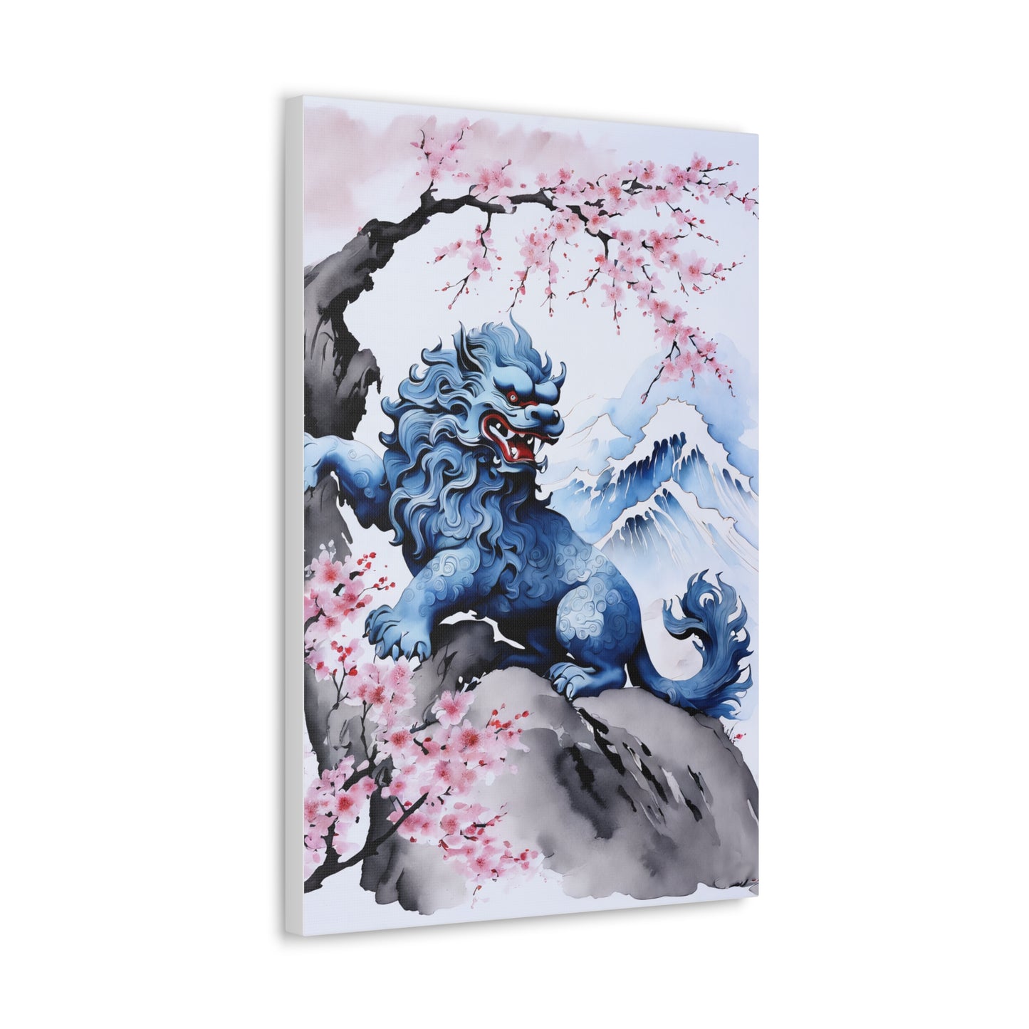 Sumi-e Art - Komainu • Traditional Japanese Art on high quality Canvas