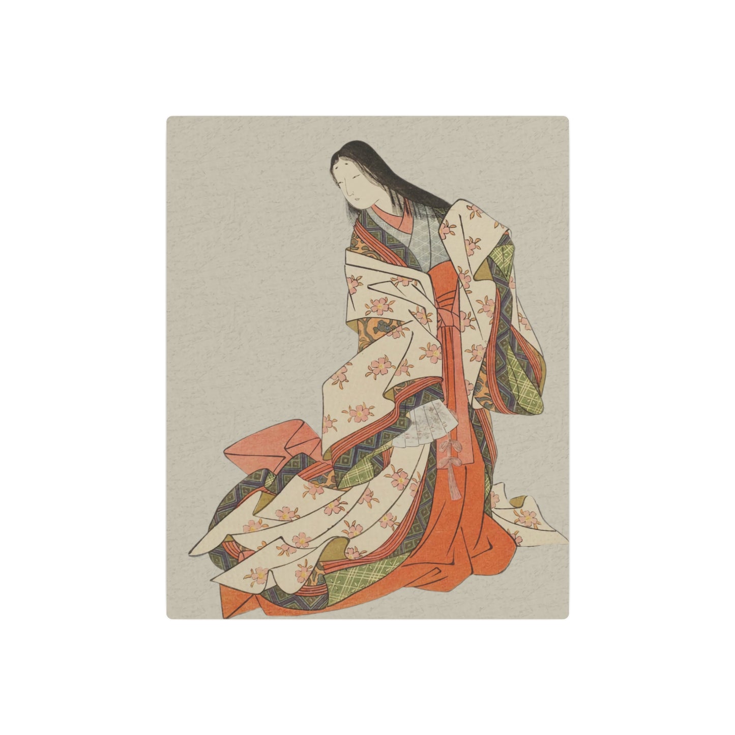 Ukiyo-e Art - The Poetess Ono no Komachi - Suzuki Harunobu 🇺🇸 US Shipping - Traditional Japanese Art on Metal Poster