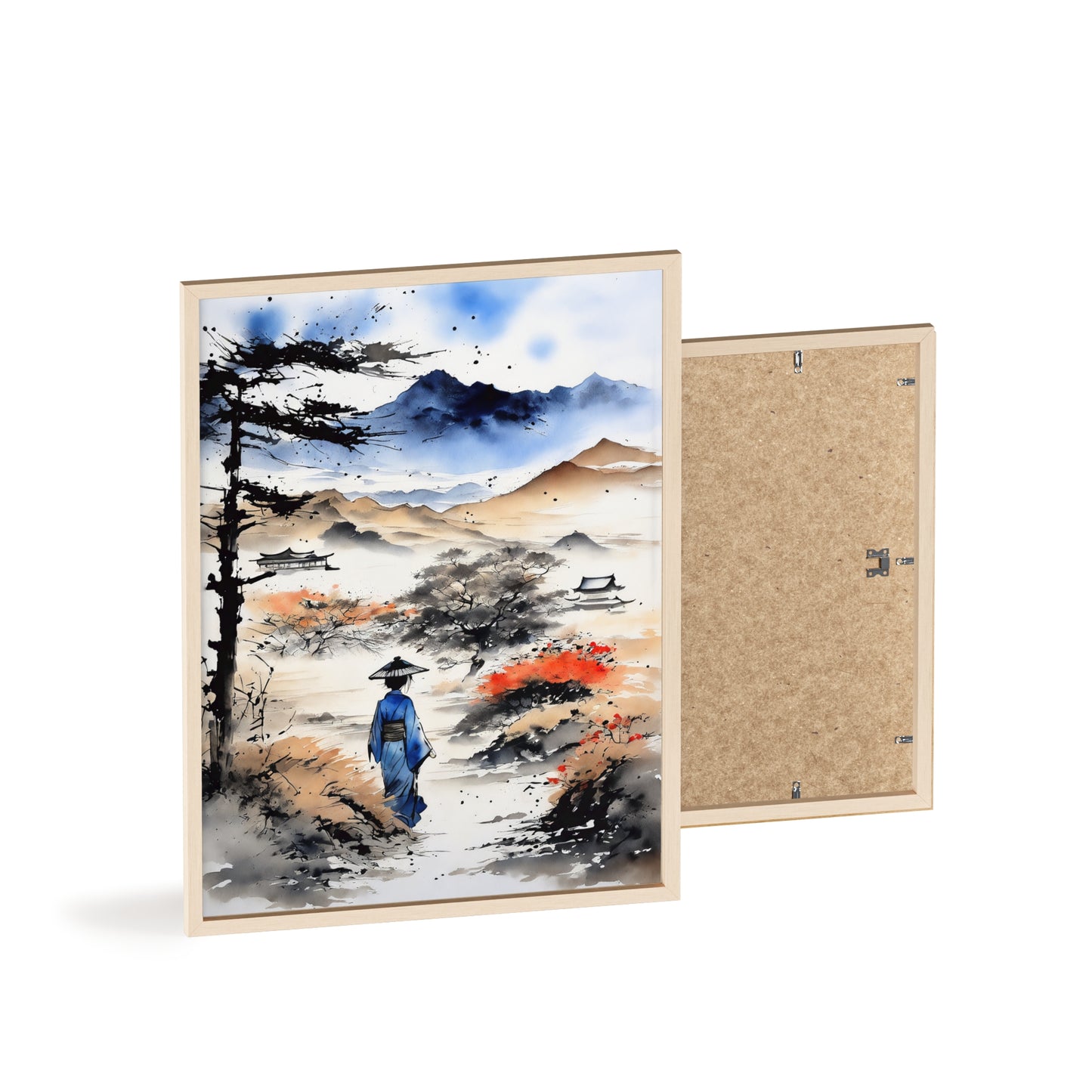 Sumi-e Art - Wasteland wisdom • Traditional Japanese Art • Framed