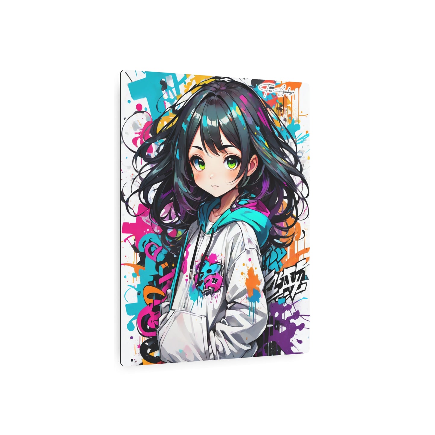 Manga Mural: Riza 🇺🇸 US Shipping - Anime Graffiti Art on Metal Poster