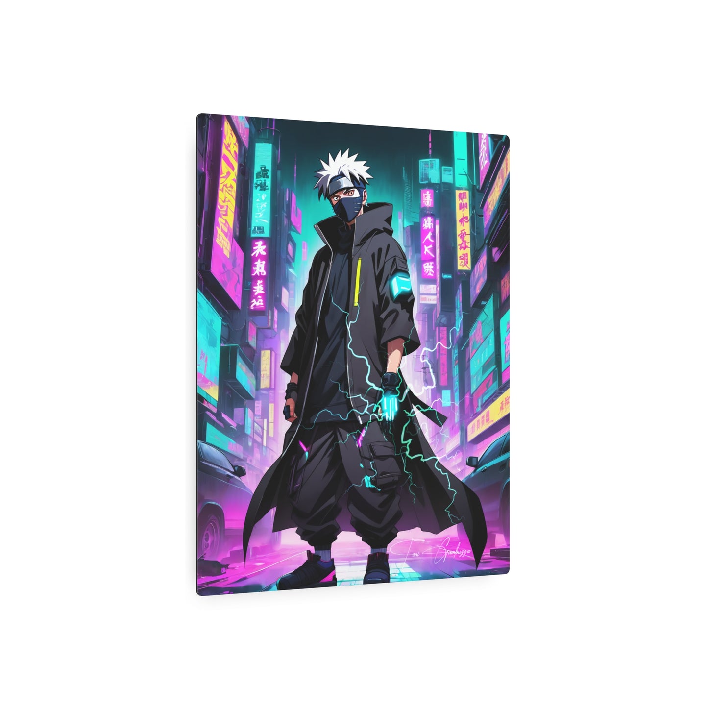 Cyberpunk Kakashi 🇺🇸 US Shipping - Anime Art on Metal Poster