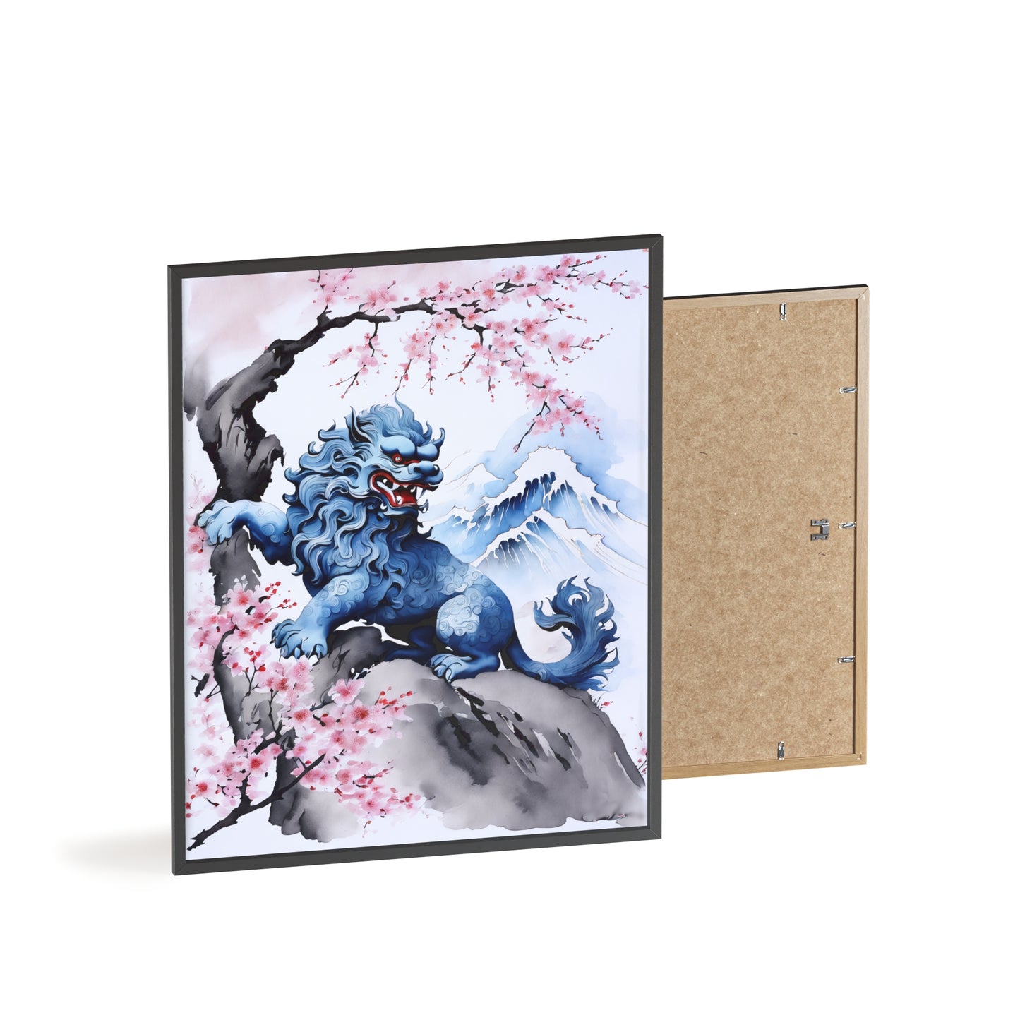 Sumi-e Art - Komainu • Traditional Japanese Art • Framed