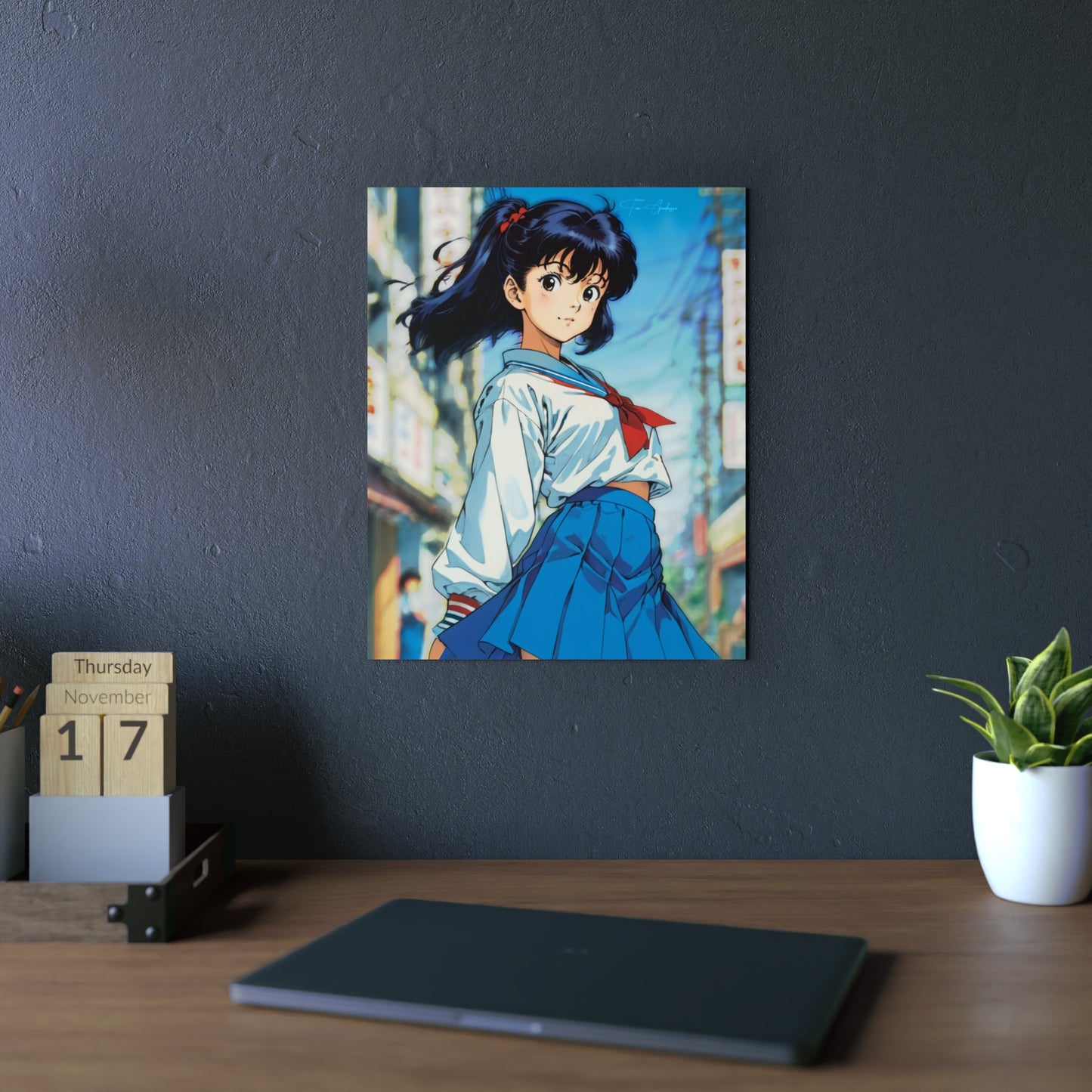 City Pop Collection - Sayori from the docks 🇩🇪 GER Shipping - Anime Art on Metal Poster