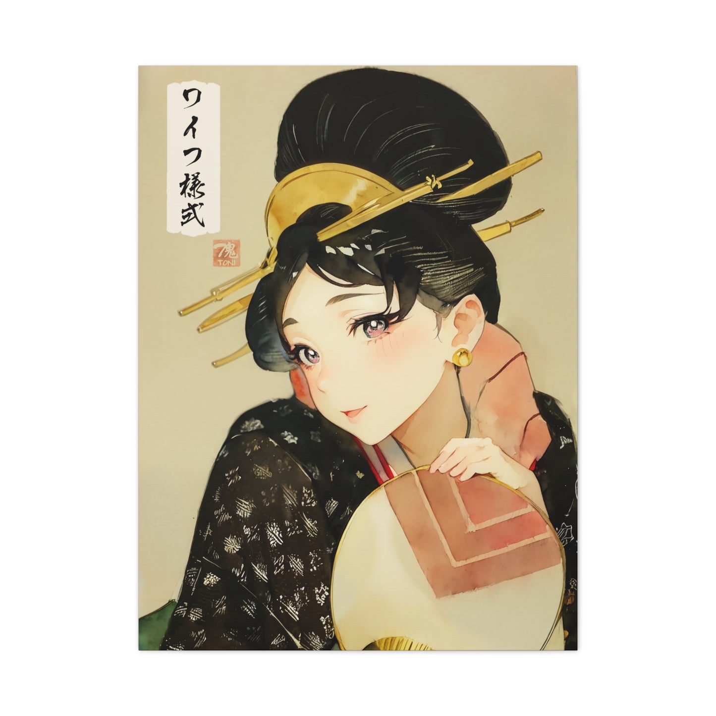 Ukiyo-e Art - Waifu Style • Traditional Japanese Art on high quality Canvas