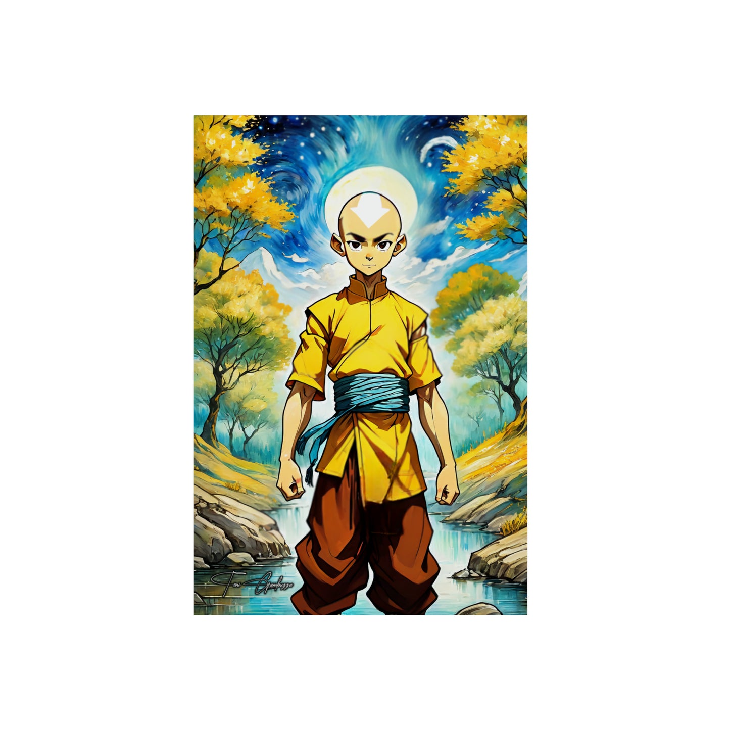 Avatar Aang 🇩🇪 GER Shipping - Anime Art on Metal Poster