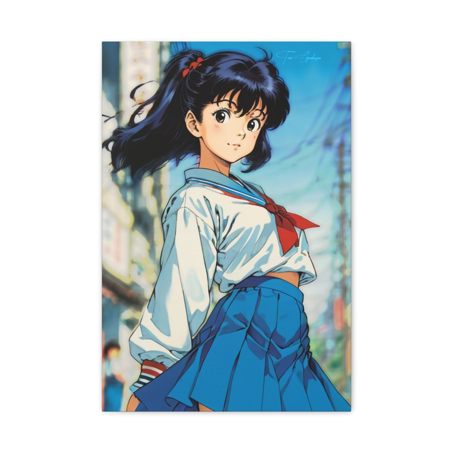 City Pop Collection - Sayori from the docks • Anime Art on high quality Canvas