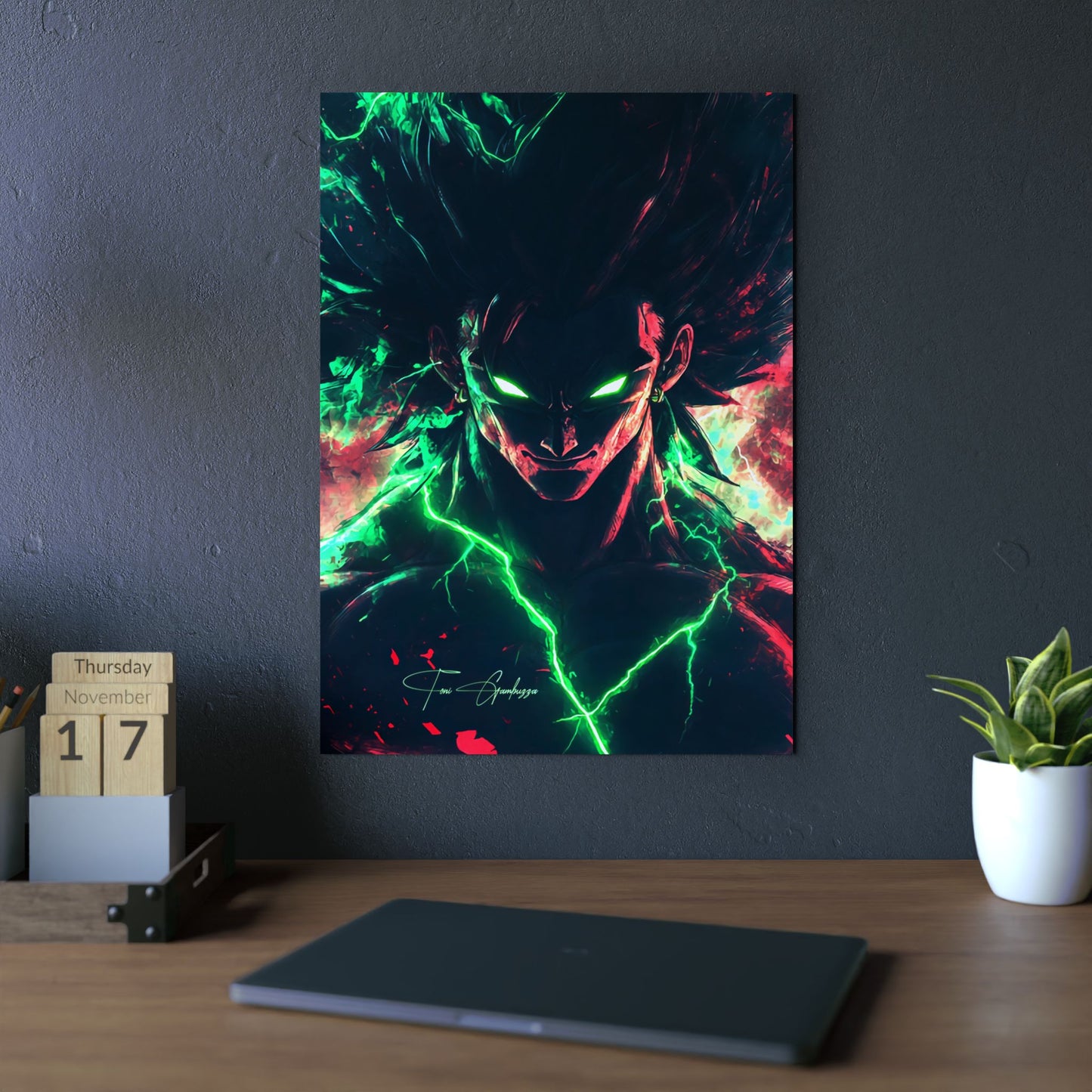 Anime Art - Broly  🇩🇪 GER Shipping - Anime Art on Metal Poster