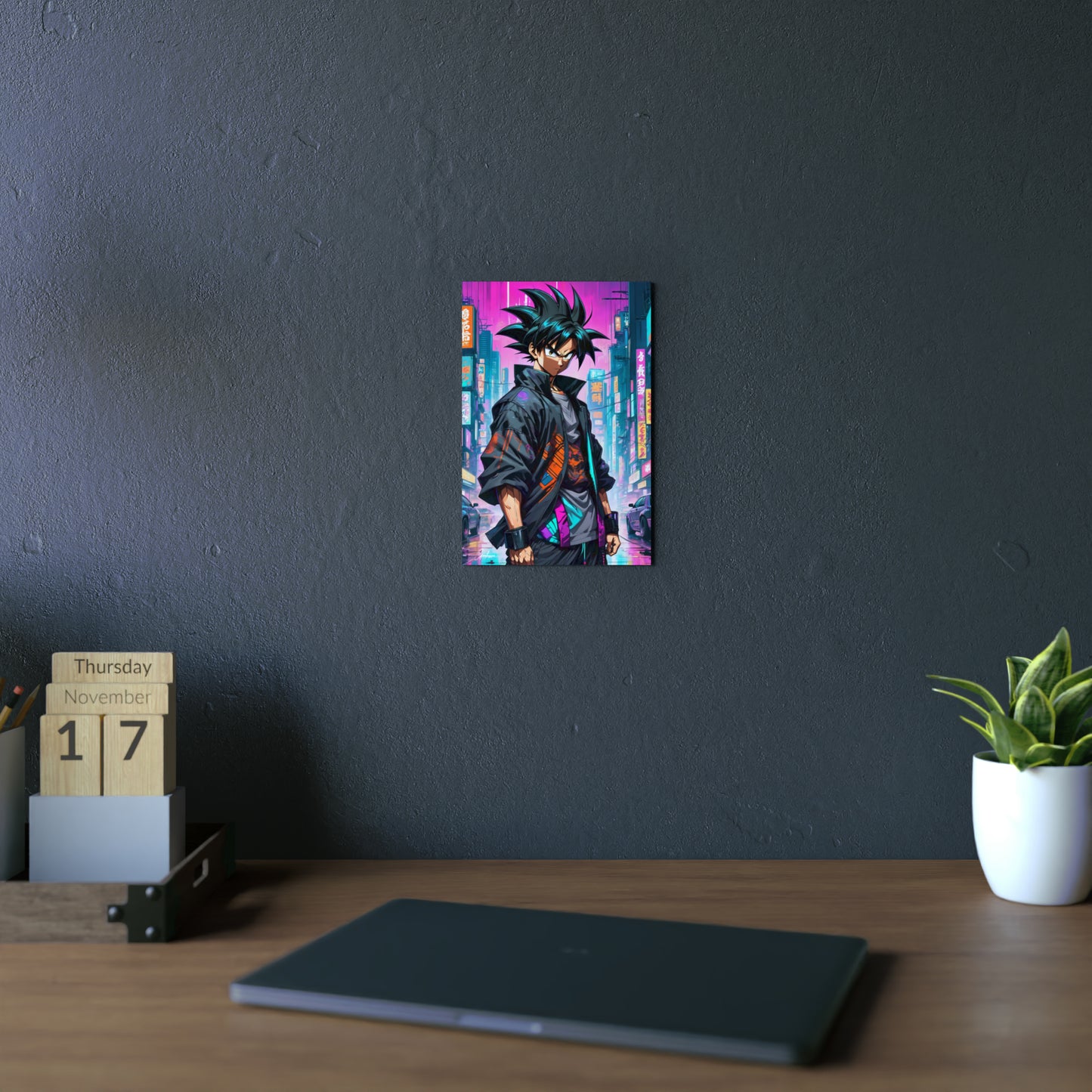 Cyberpunk Son Goku 🇩🇪 GER Shipping - Anime Art on Metal Poster