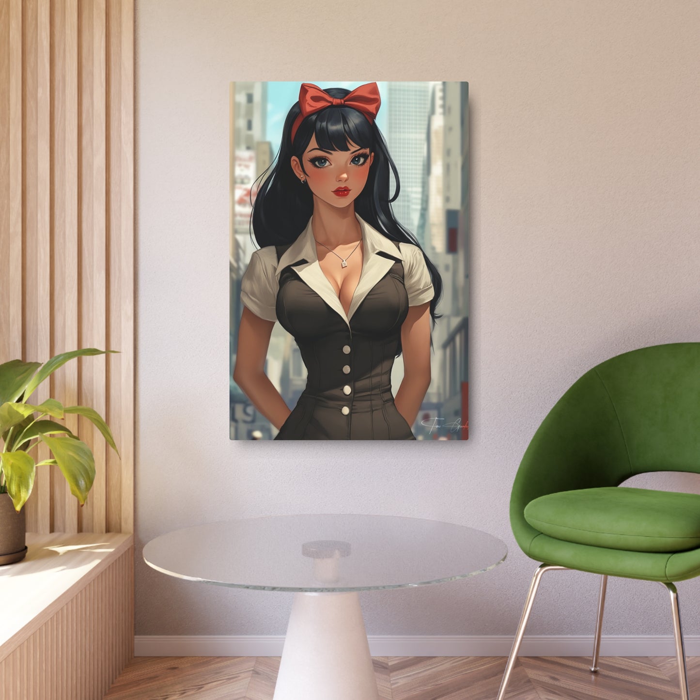 Anime Art - Pin Up 01 🇺🇸 US Shipping - Anime Art on Metal Poster