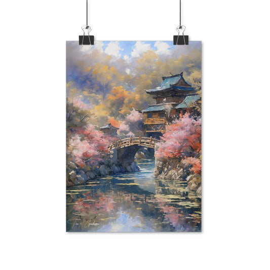 A moment with Zen - Oil Painting on high quality poster