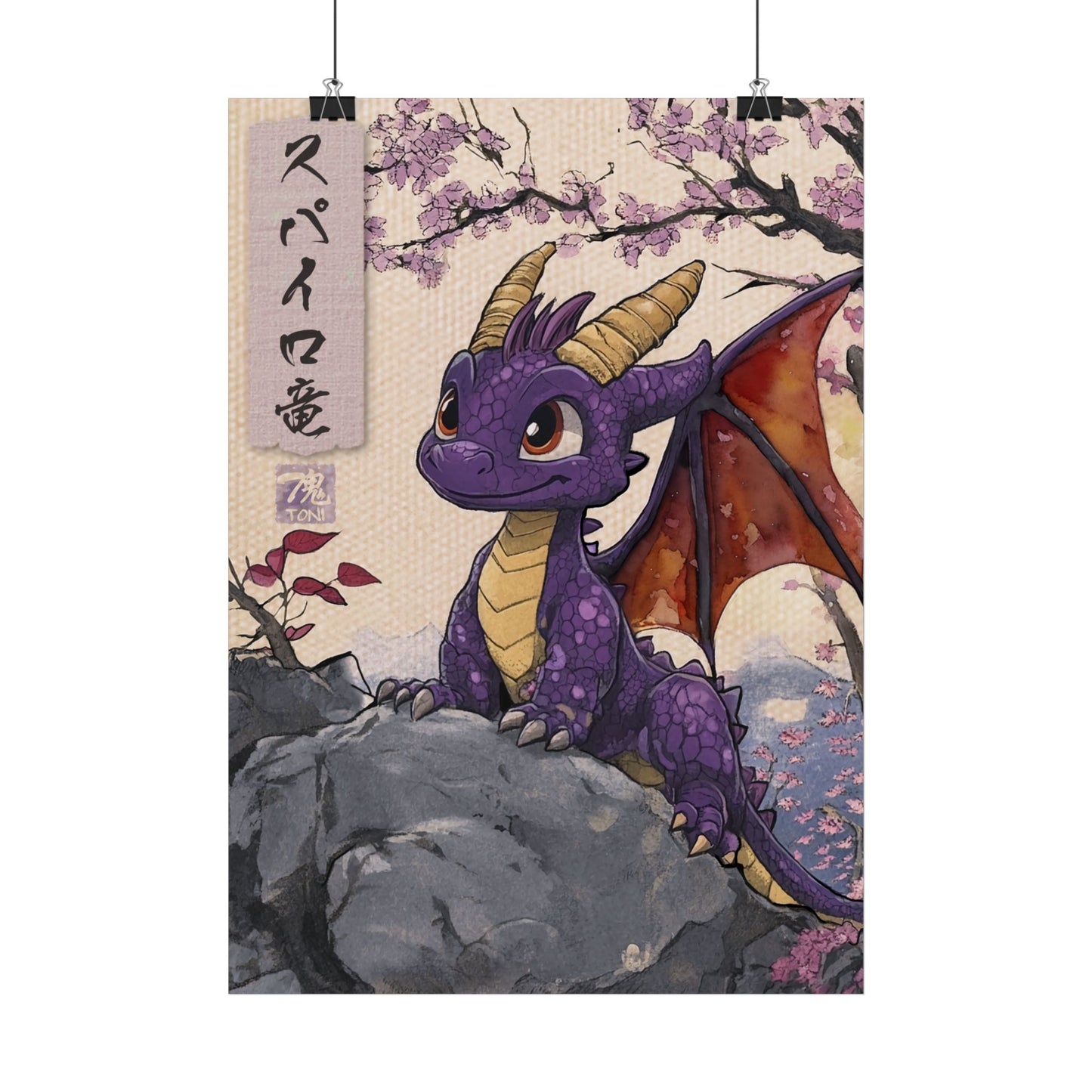 Ukiyo-e Art - Spyro the Dragon • Traditional Japanese Art on high quality poster