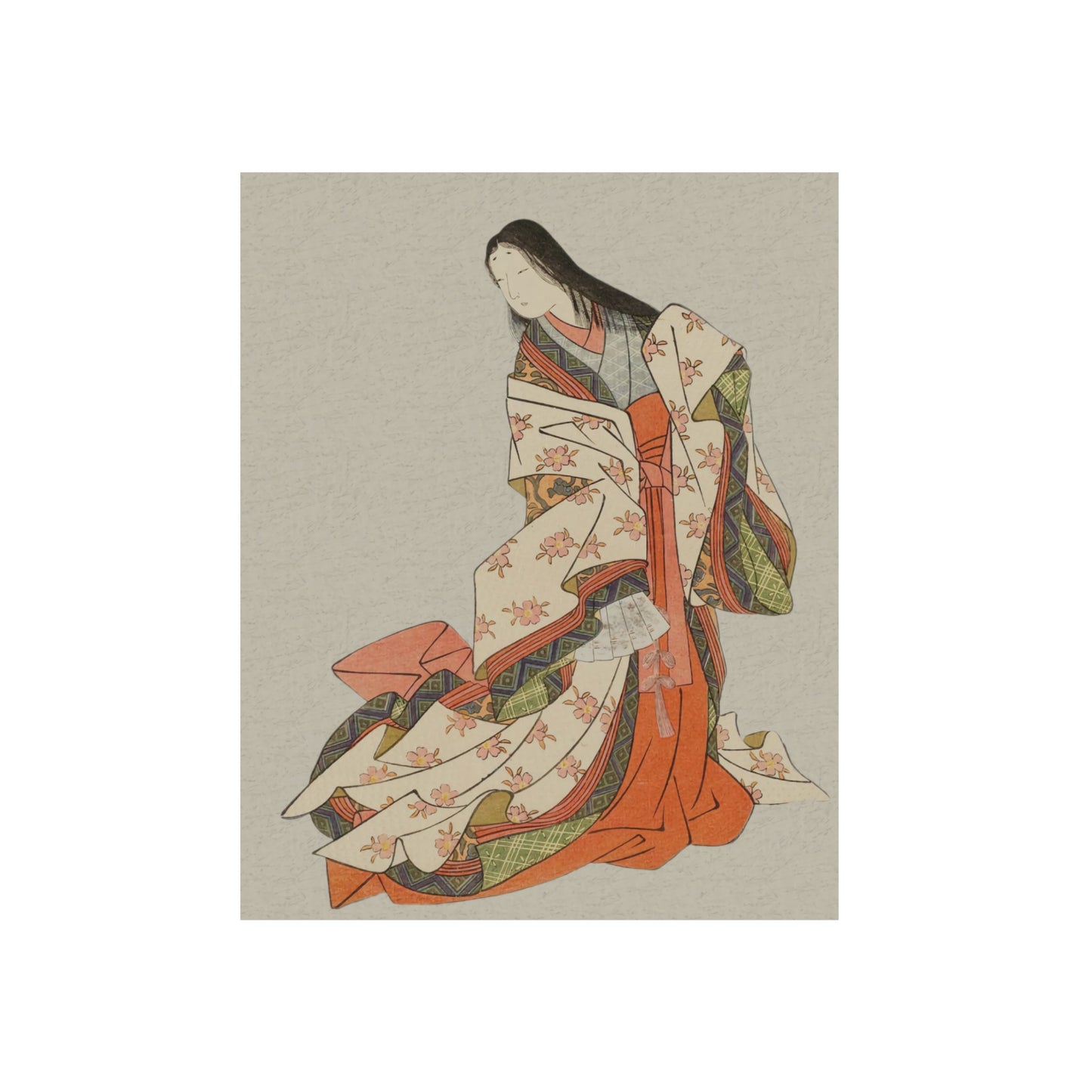 Ukiyo-e Art - The Poetess Ono no Komachi - Suzuki Harunobu 🇩🇪 GER Shipping - Traditional Japanese Art on Metal Poster