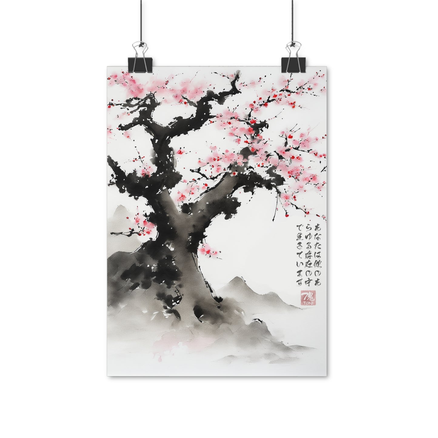 Hanami Insight - Sumi-e on high quality poster