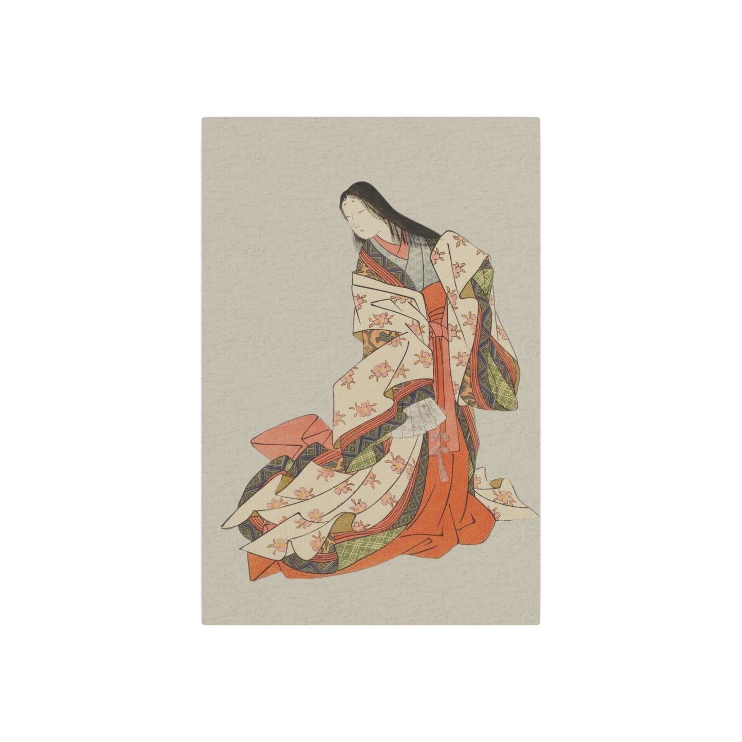 Ukiyo-e Art - The Poetess Ono no Komachi - Suzuki Harunobu 🇺🇸 US Shipping - Traditional Japanese Art on Metal Poster