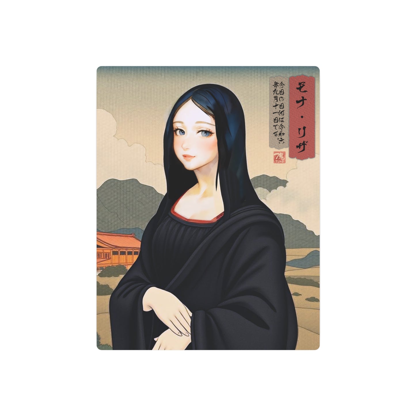 Ukiyo-e Art - Mona Risa 🇺🇸 US Shipping - Traditional Japanese Art on Metal Poster