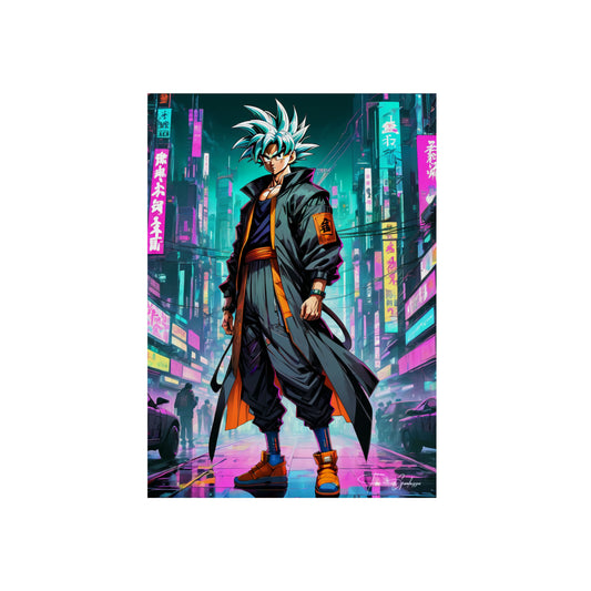 Cyberpunk Ultra Instinct 🇩🇪 GER Shipping - Anime Art on Metal Poster