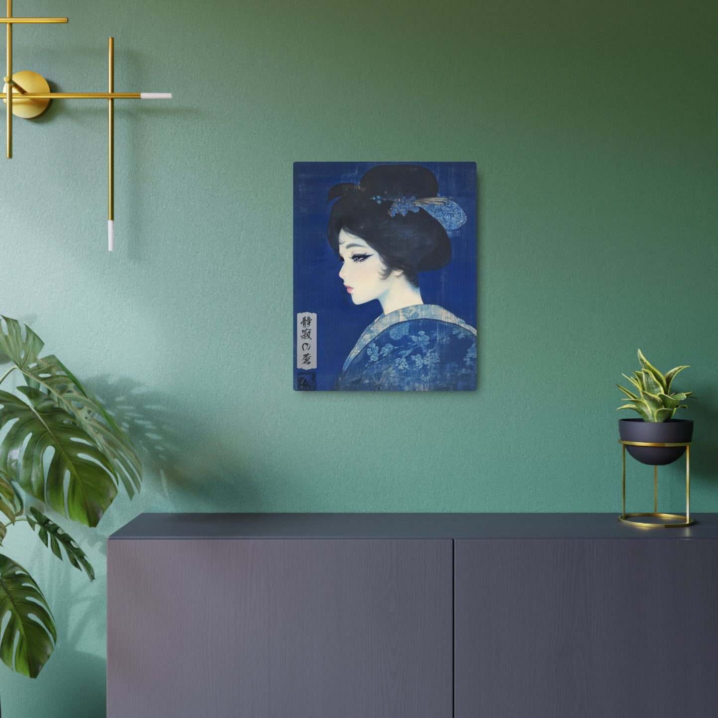 Ukiyo-e Art - Silence of the Blue 🇺🇸 US Shipping - Traditional Japanese Art on Metal Poster