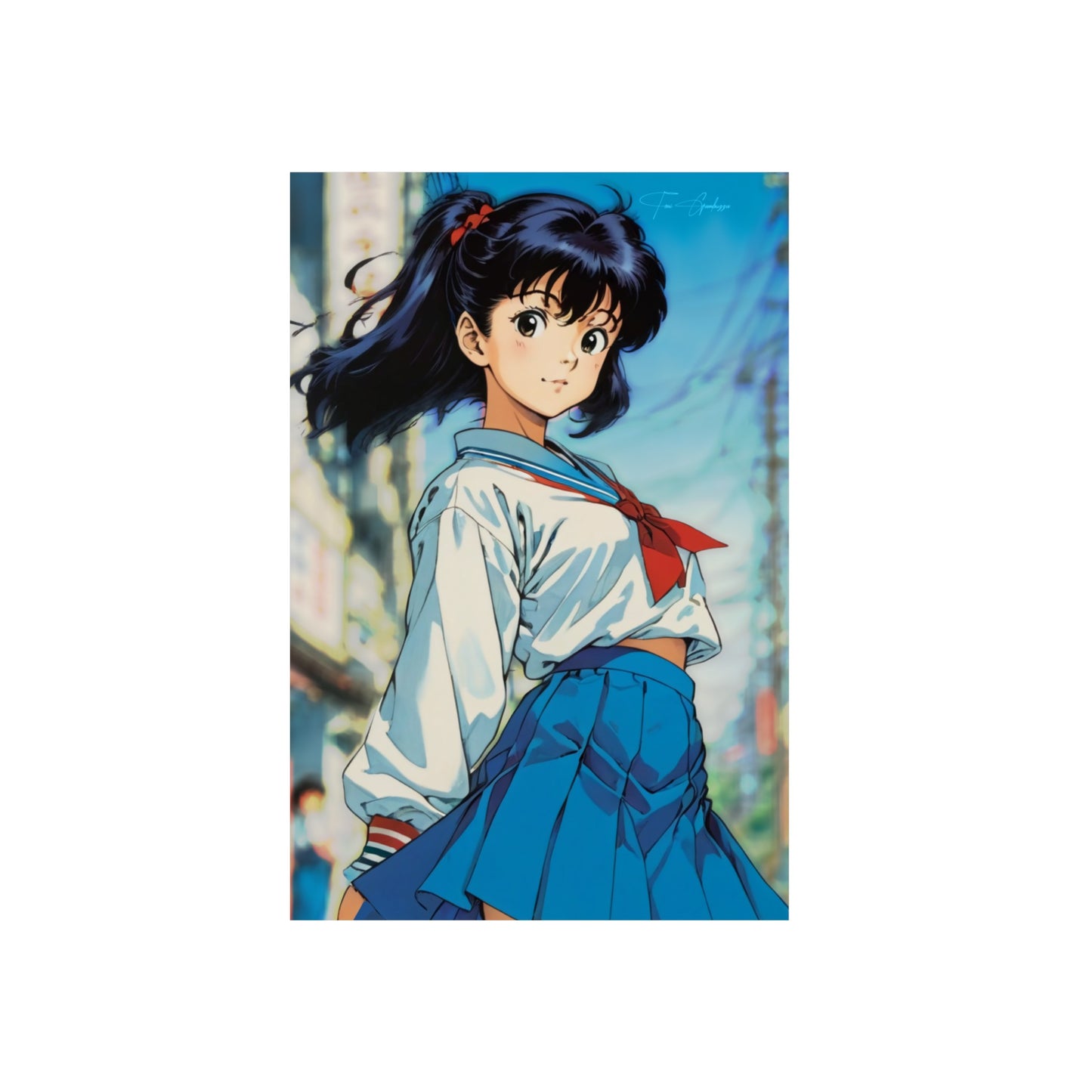 City Pop Collection - Sayori from the docks 🇩🇪 GER Shipping - Anime Art on Metal Poster