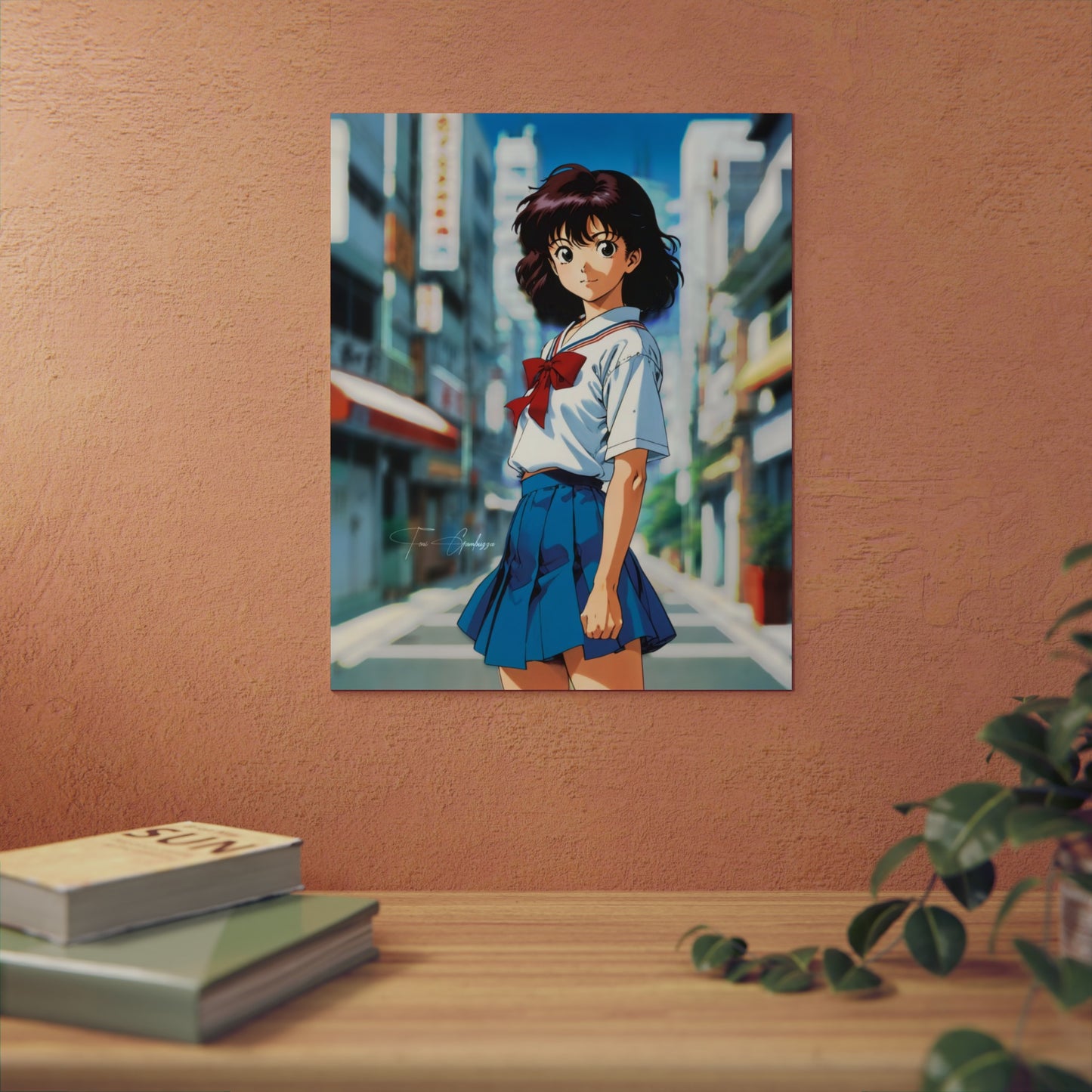 City Pop Collection - Flirty Schoolgirl 🇩🇪 GER Shipping - Anime Art on Metal Poster