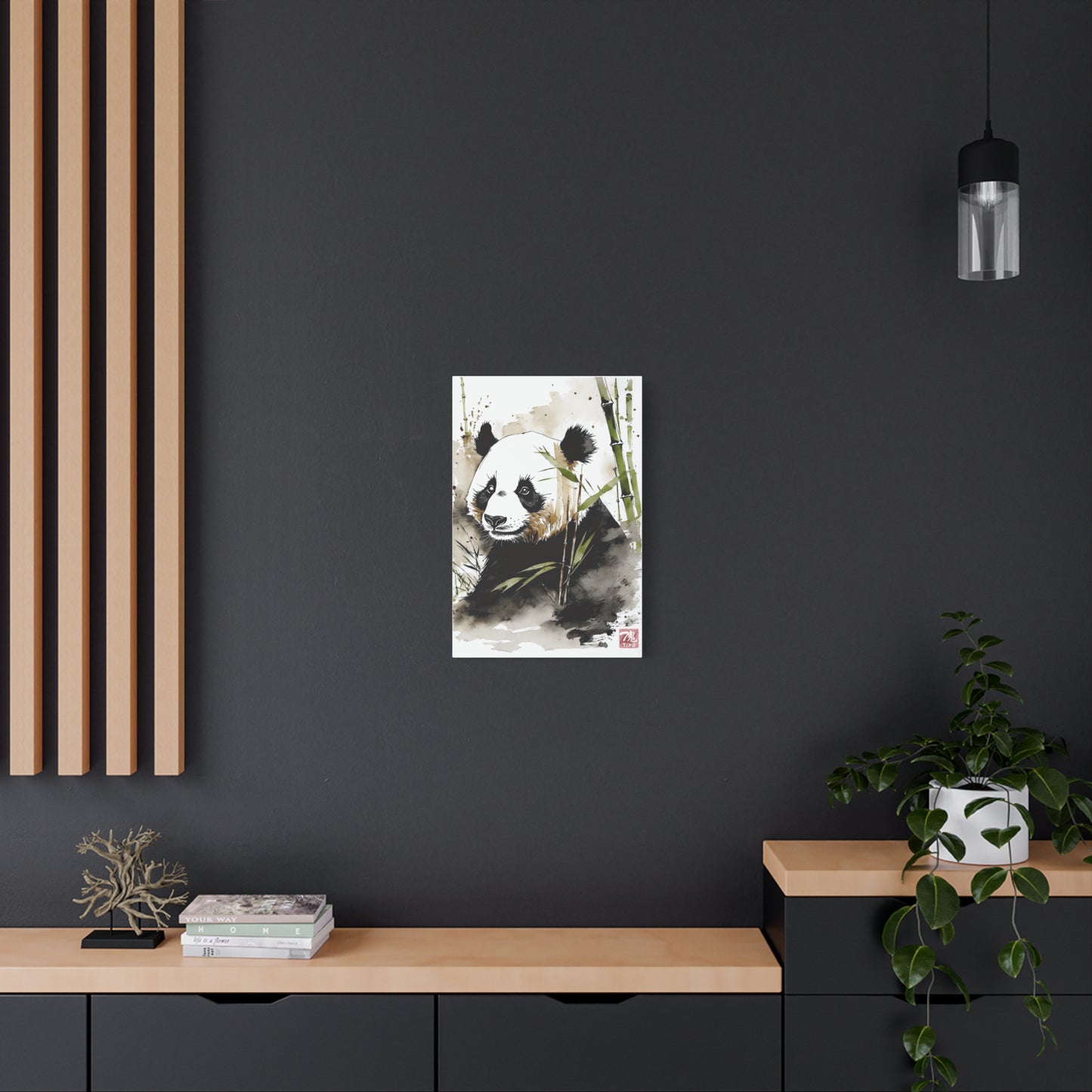 Sumi-e Art - Panda • Traditional Japanese Art on high quality Canvas