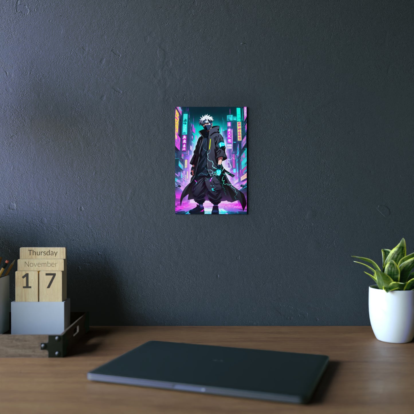 Cyberpunk Kakashi 🇩🇪 GER Shipping - Anime Art on Metal Poster