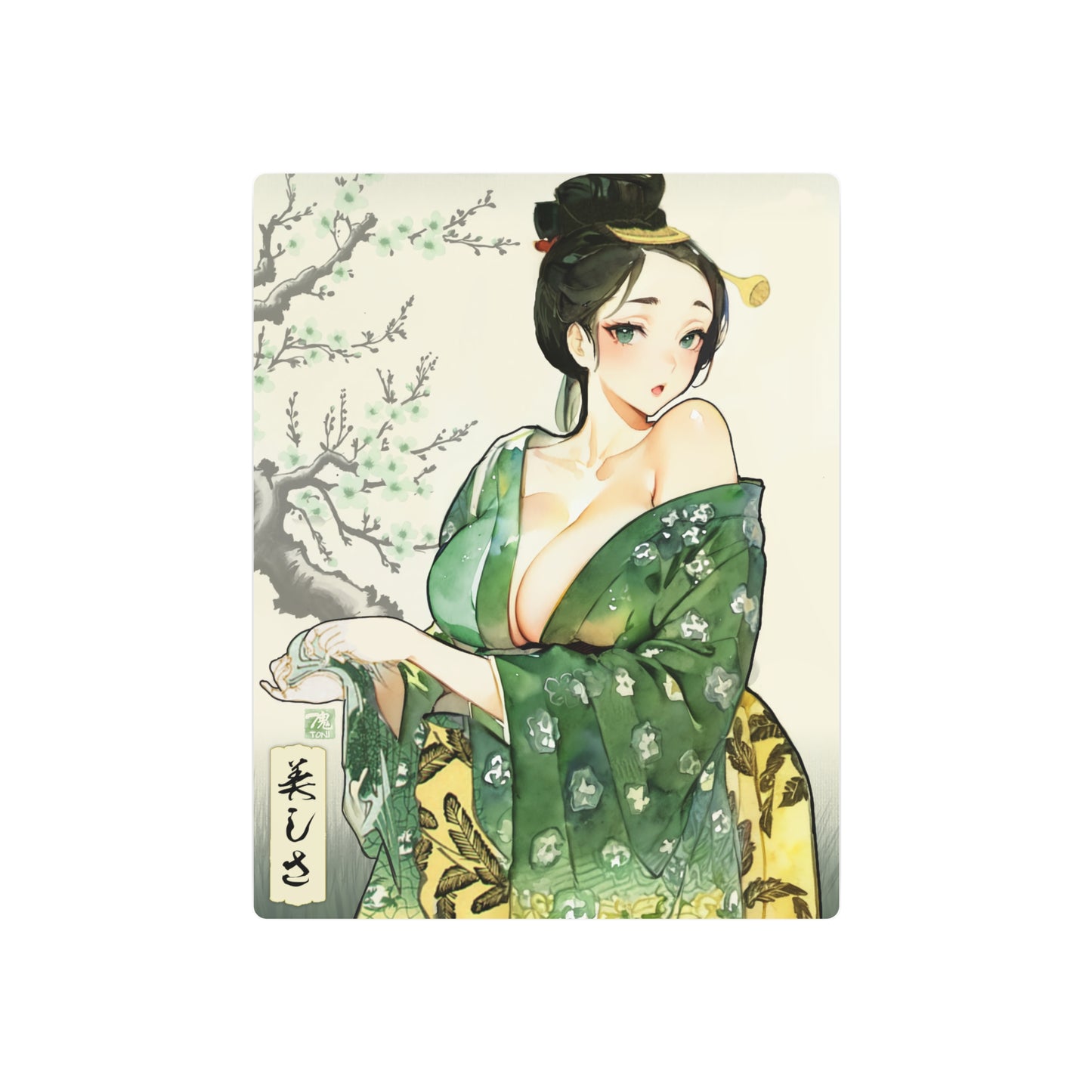 Ukiyo-e Art - Beauty 🇺🇸 US Shipping - Traditional Japanese Art on Metal Poster