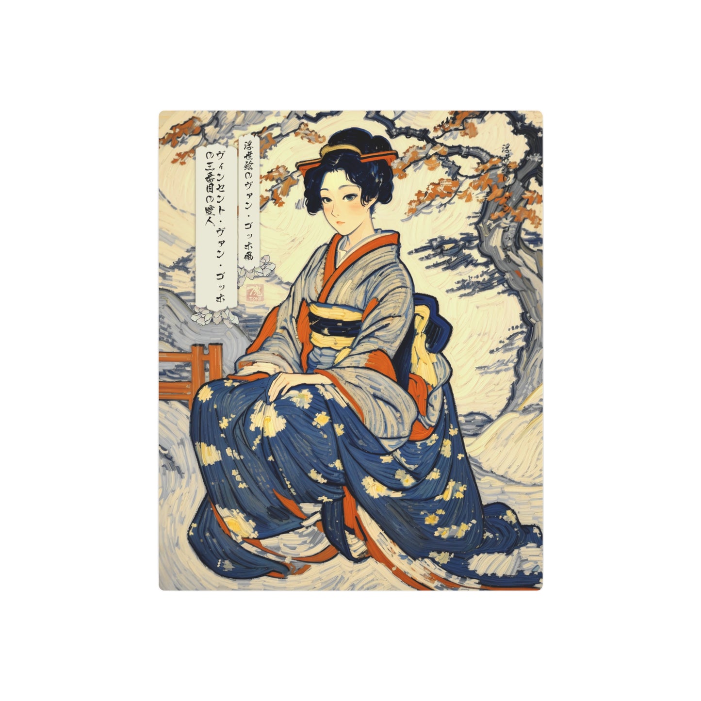 Ukiyo-e Art - Vincent van Gogh's third mistress 🇺🇸 US Shipping - Traditional Japanese Art on Metal Poster