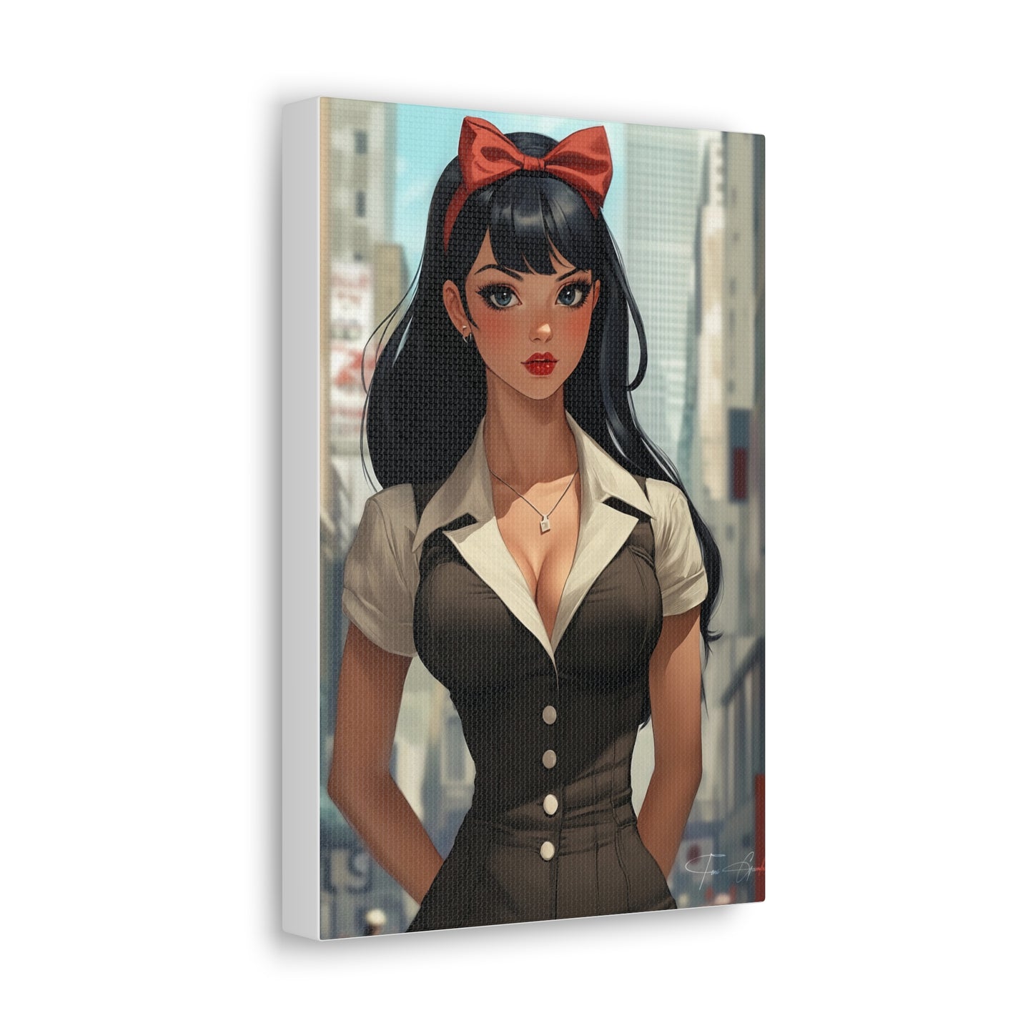 Anime Art • Pin Up 01 • Anime Art on high quality Canvas