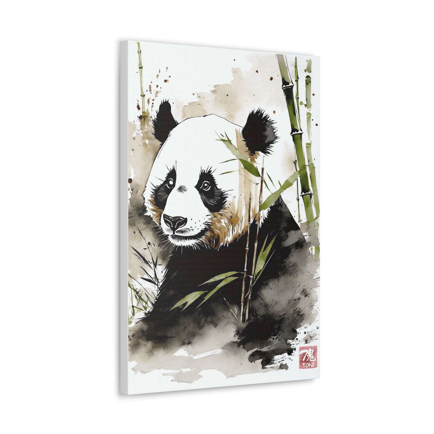 Sumi-e Art - Panda • Traditional Japanese Art on high quality Canvas