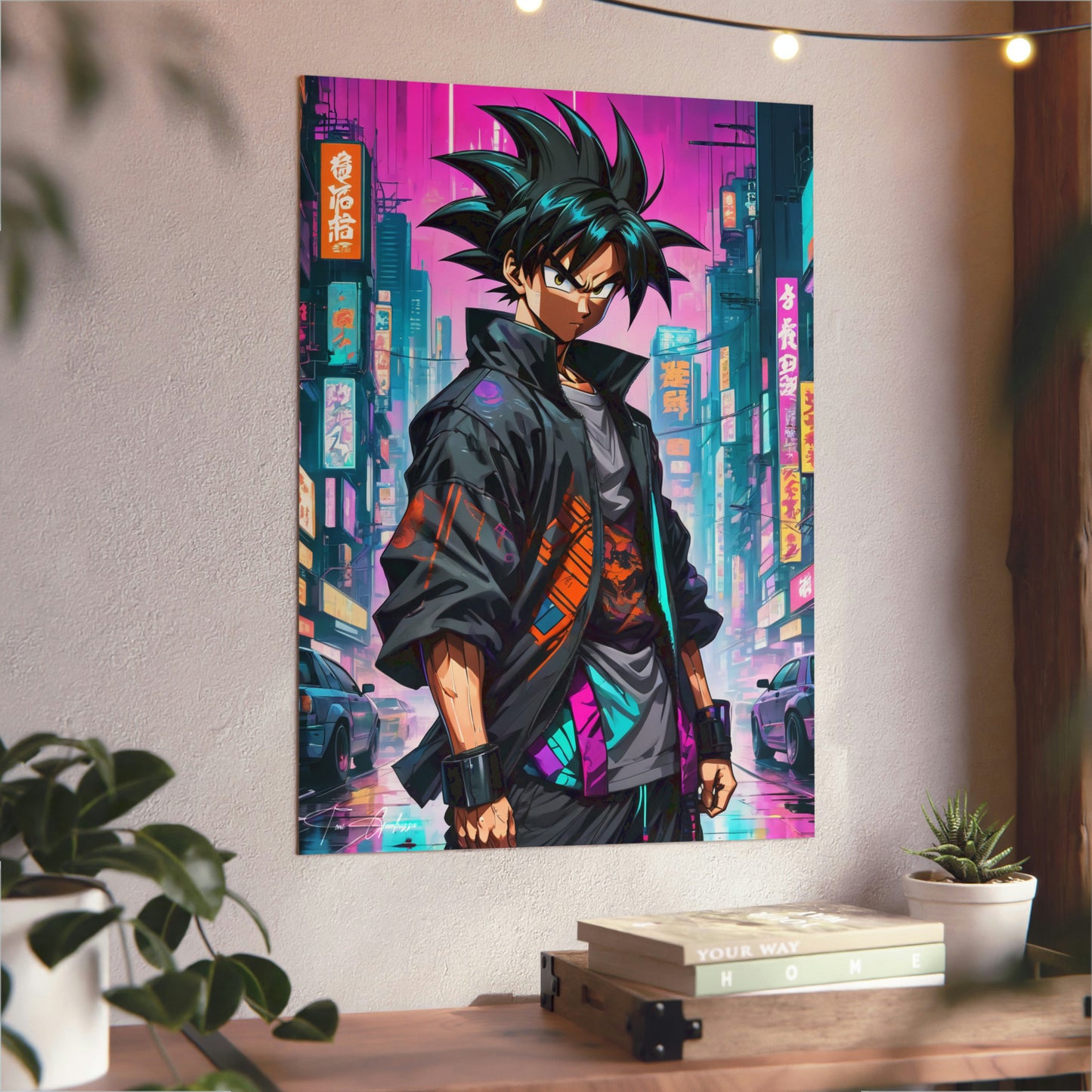 Cyberpunk Son Goku 🇩🇪 GER Shipping - Anime Art on Metal Poster