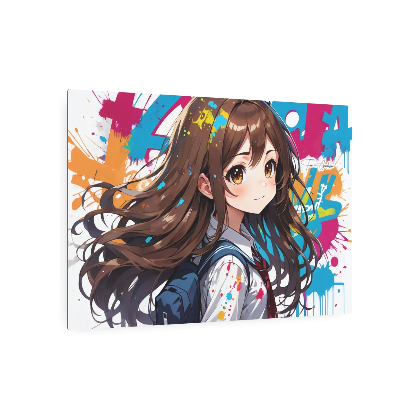 Manga Mural: Yuuna 🇺🇸 US Shipping - Anime Graffiti Art on Metal Poster