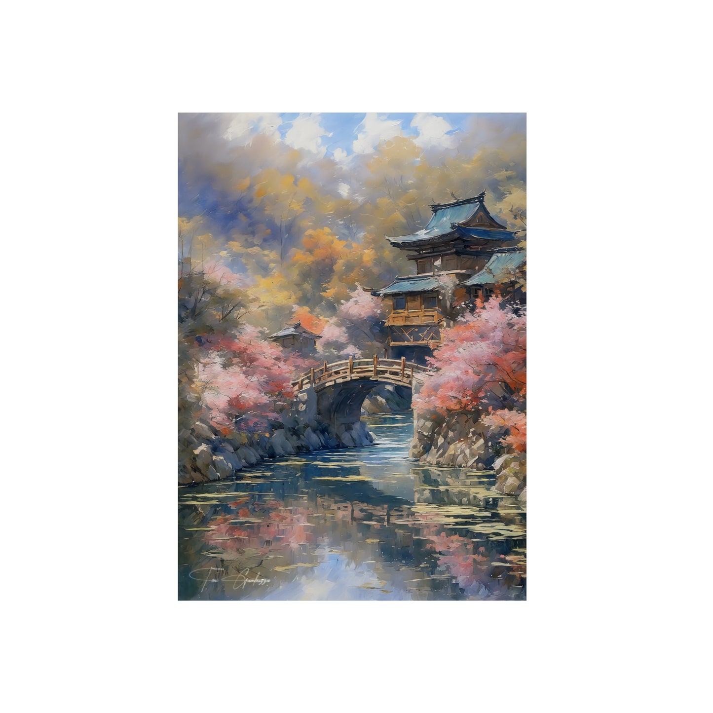 A Moment with Zen 🇩🇪 GER Shipping - Oil Painting on Metal Poster