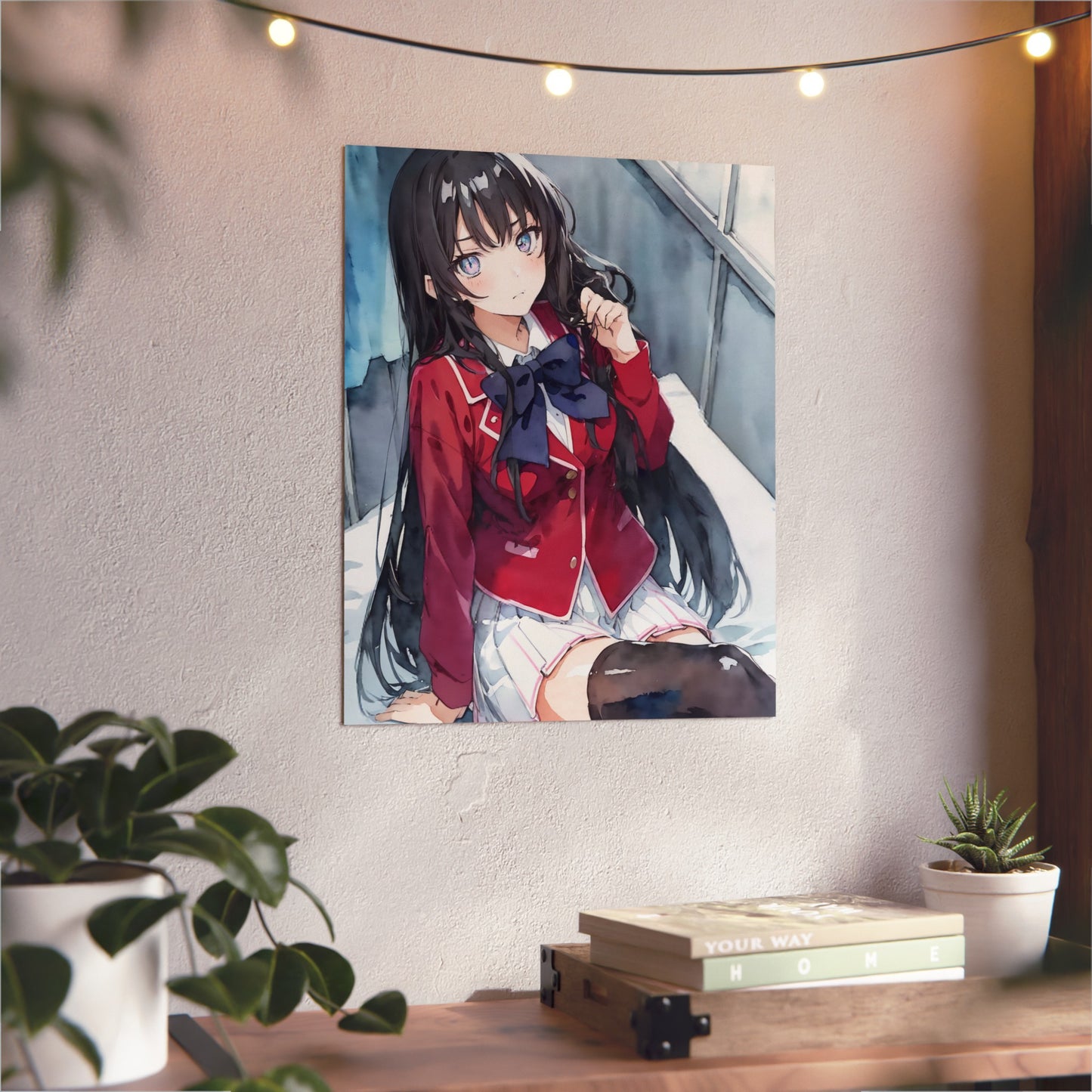 Suzune 🇩🇪 GER Shipping - Watercolor Anime Art on Metal Poster