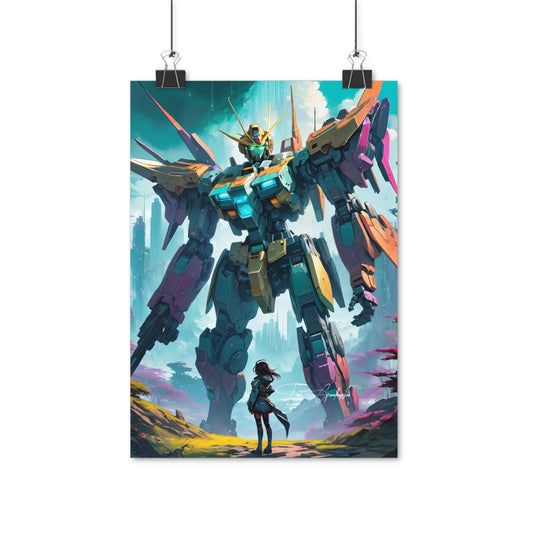 Omega Mecha - Anime Art on high quality poster