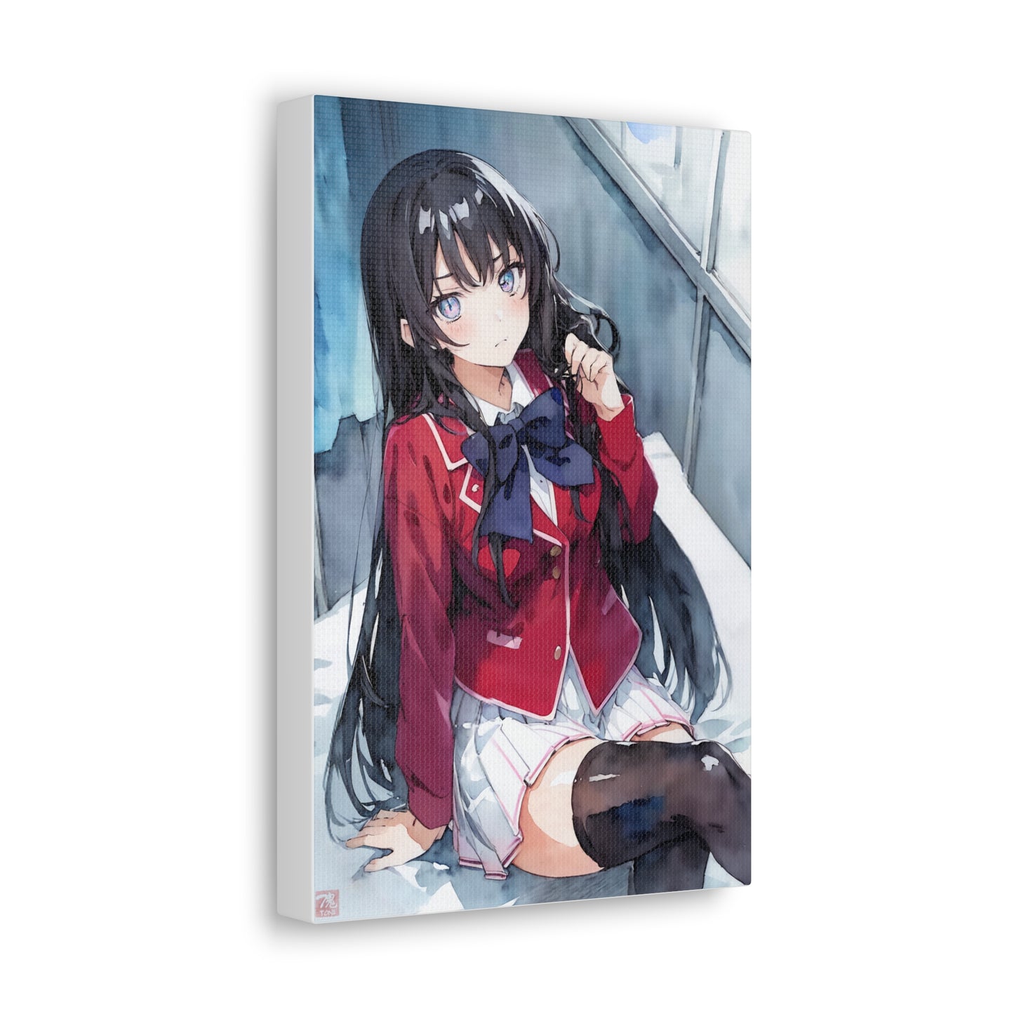 Suzune - Watercolor Anime Art on high quality Canvas