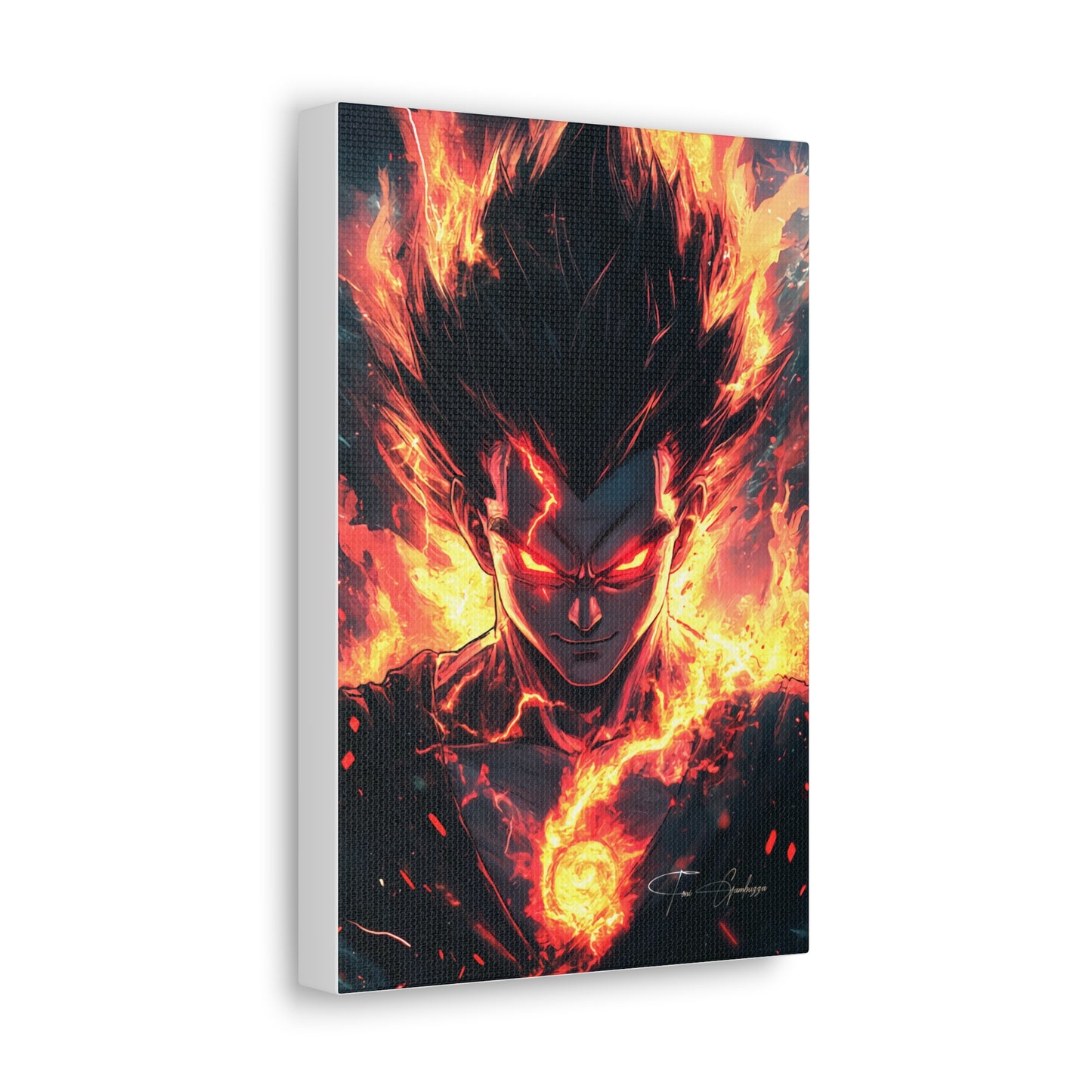 Anime Art • Vegeta Burn • Anime Art on high quality Canvas